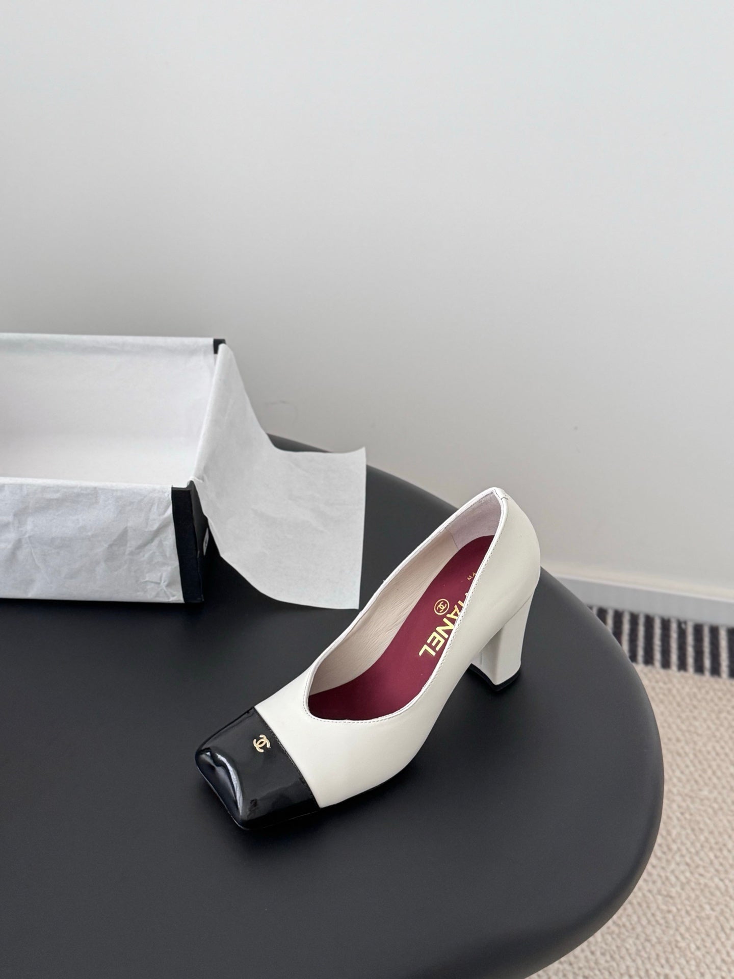 Che classic schoolbag buckle sheepskin single shoes