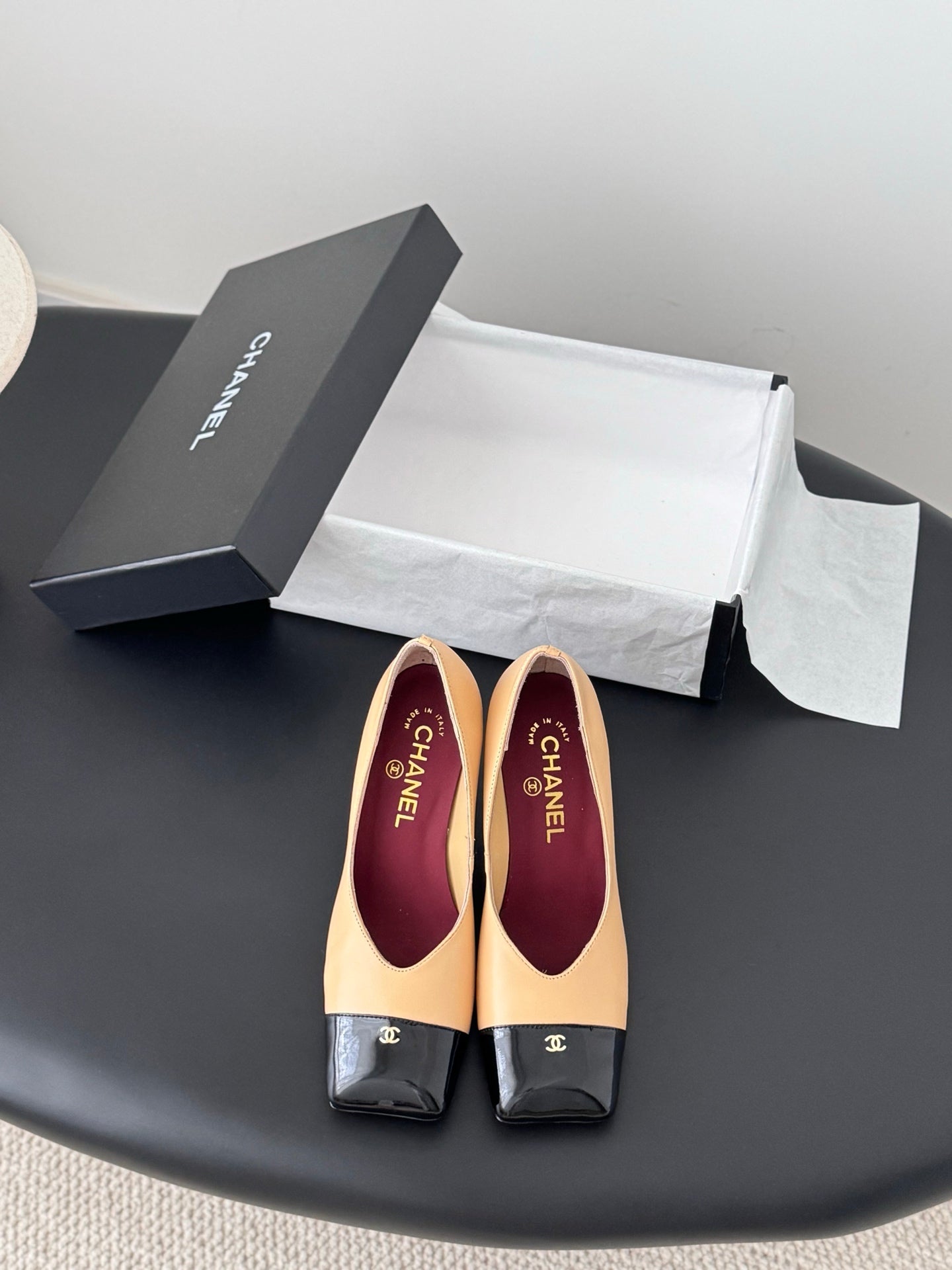 Che classic schoolbag buckle sheepskin single shoes