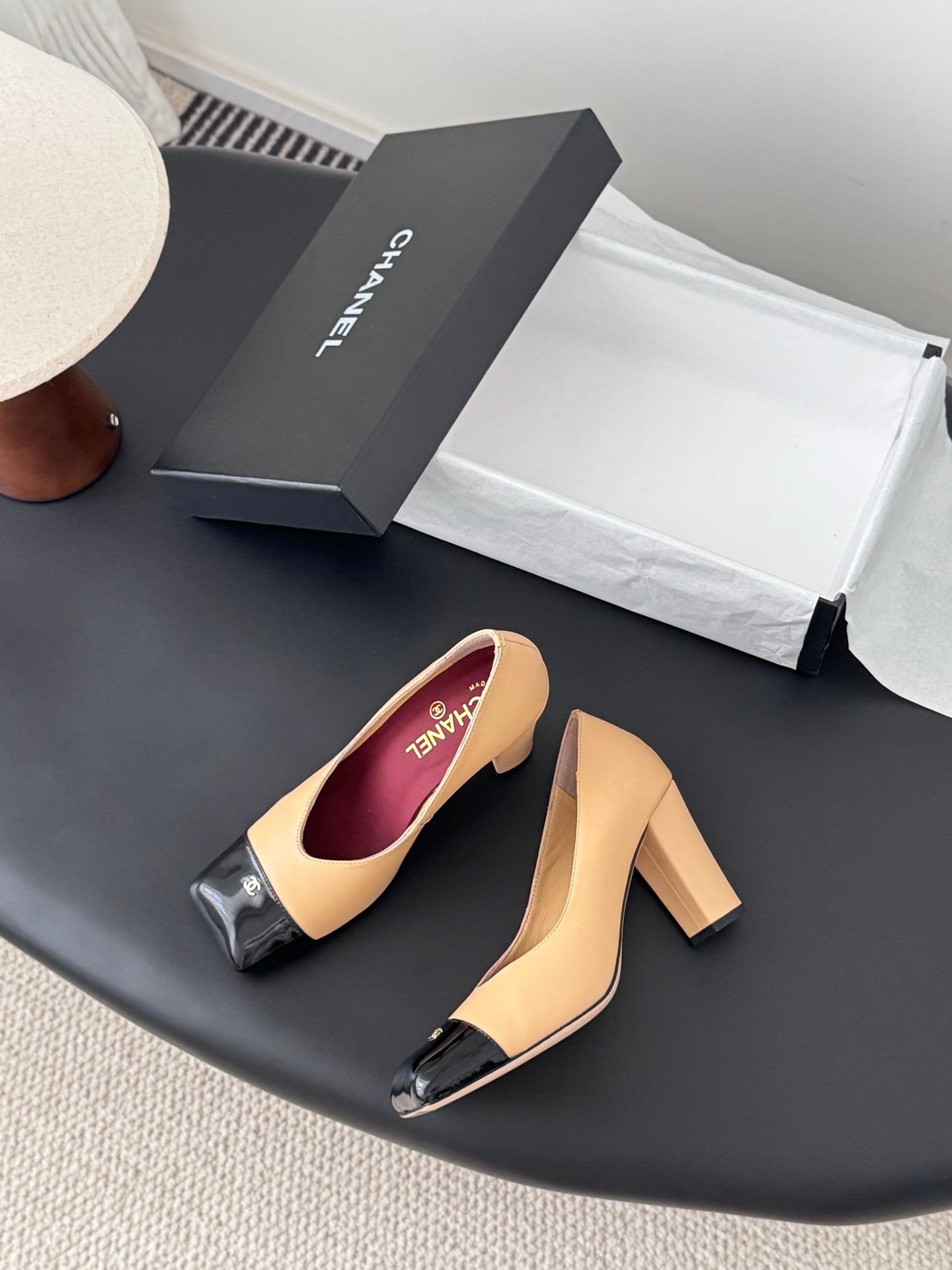 Che classic schoolbag buckle sheepskin single shoes