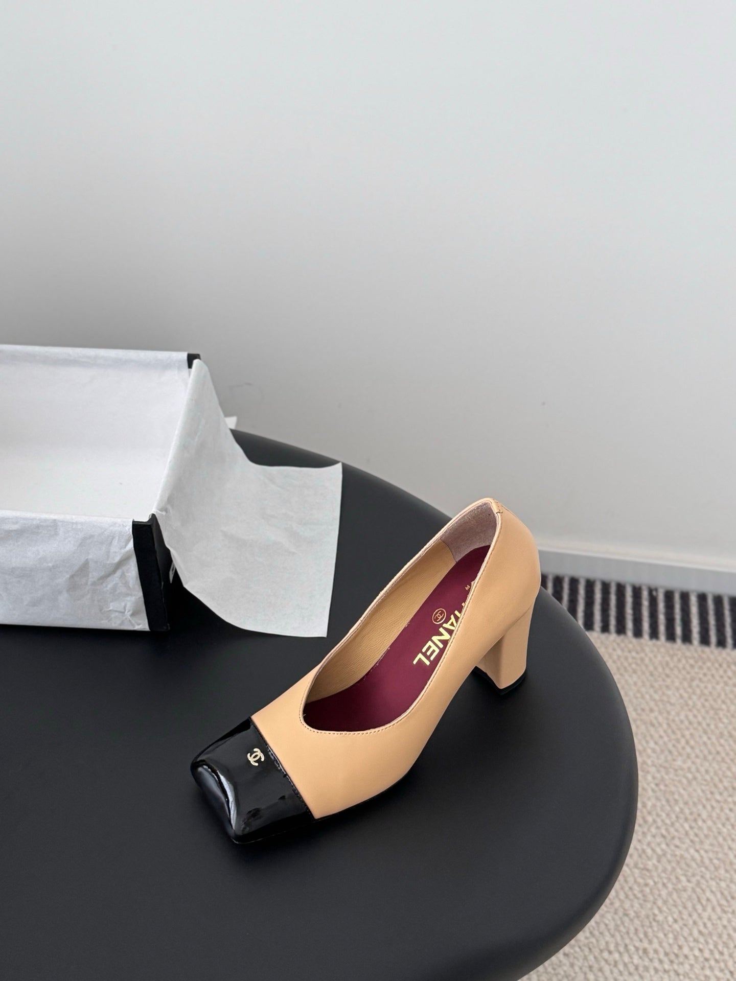 Che classic schoolbag buckle sheepskin single shoes