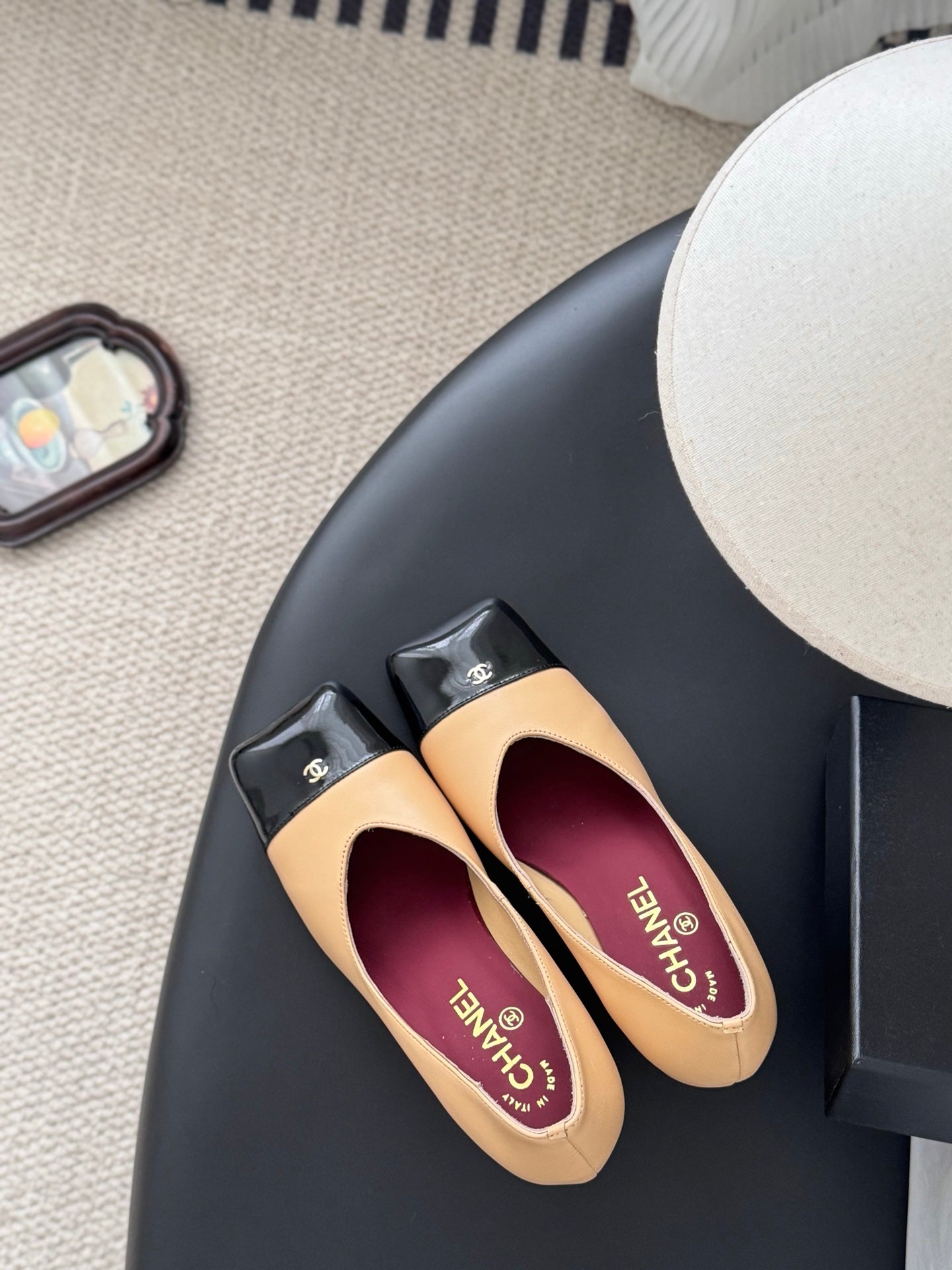 Che classic schoolbag buckle sheepskin single shoes