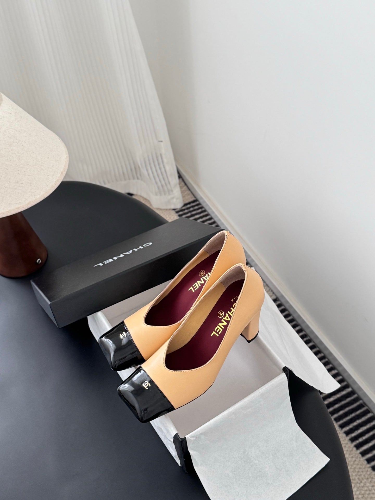 Che classic schoolbag buckle sheepskin single shoes