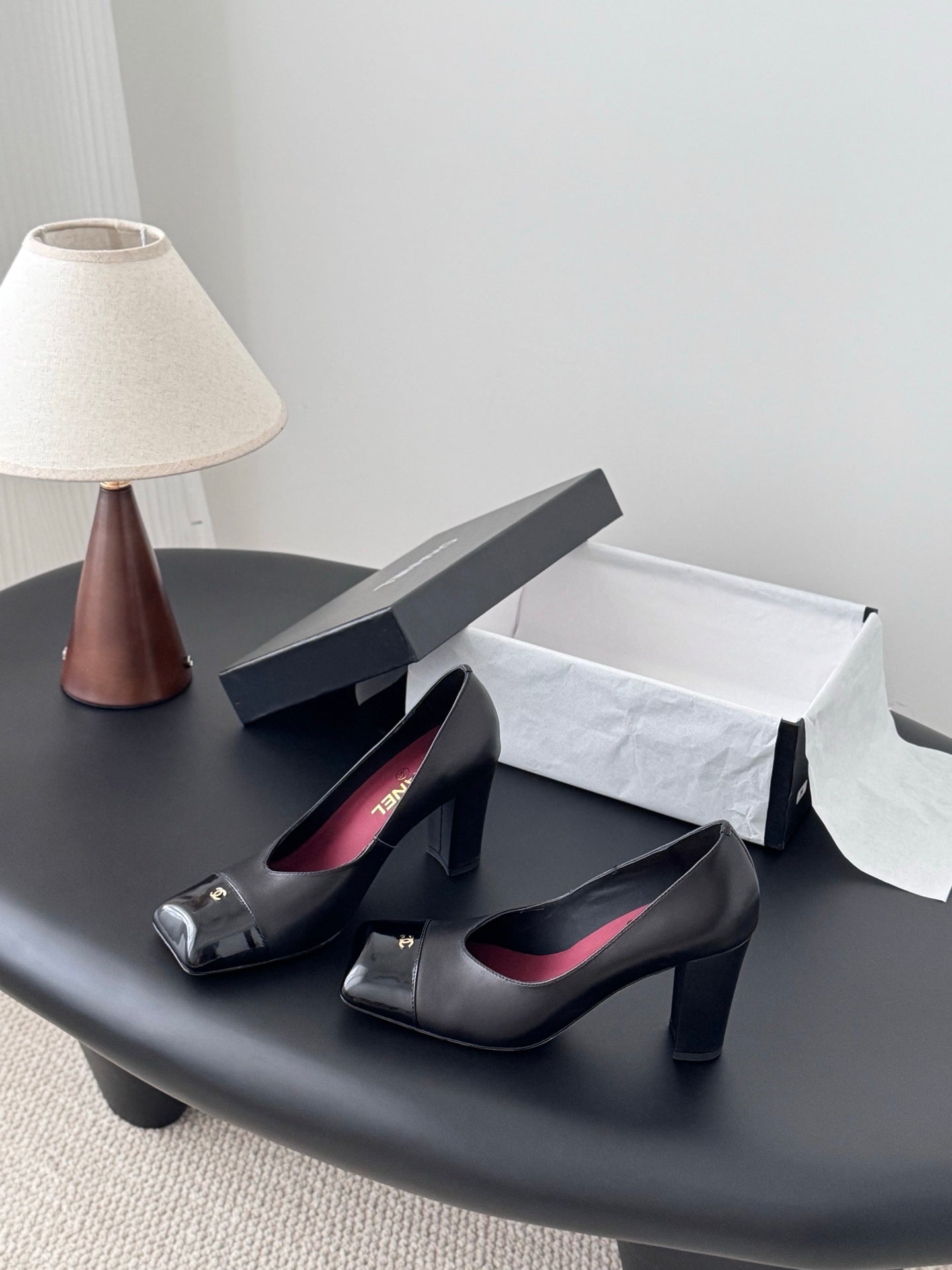 Che classic schoolbag buckle sheepskin single shoes