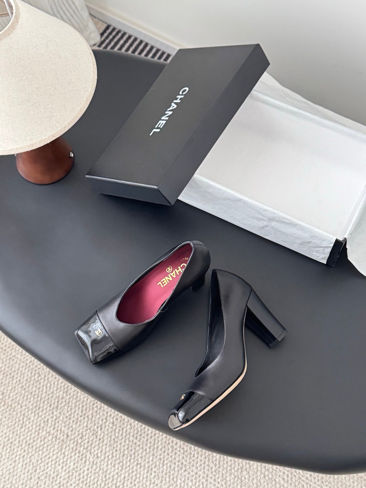 Che classic schoolbag buckle sheepskin single shoes