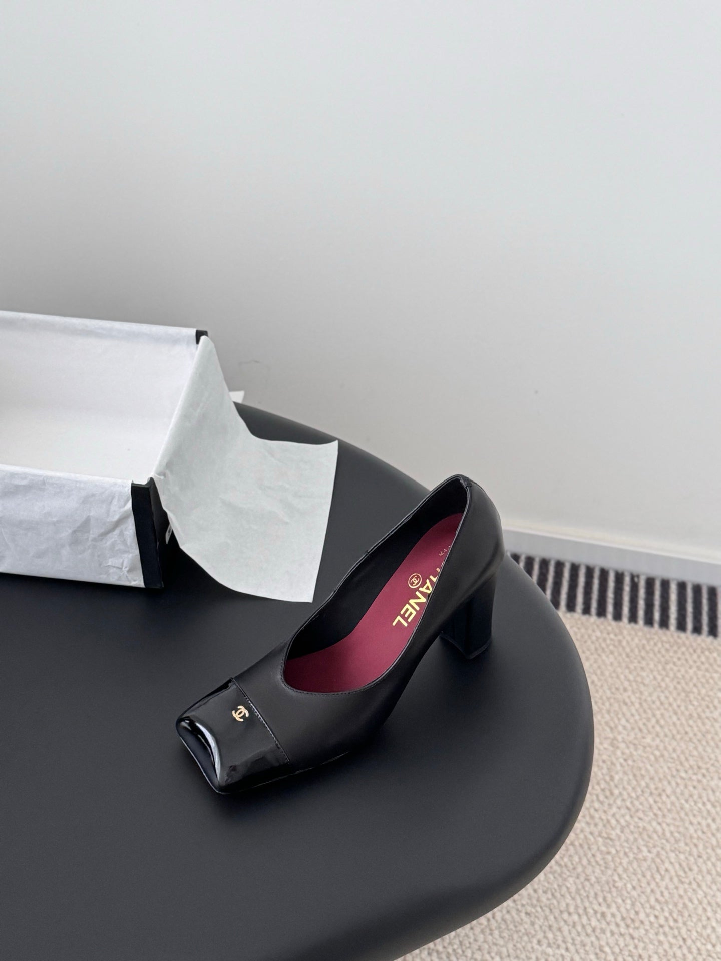 Che classic schoolbag buckle sheepskin single shoes