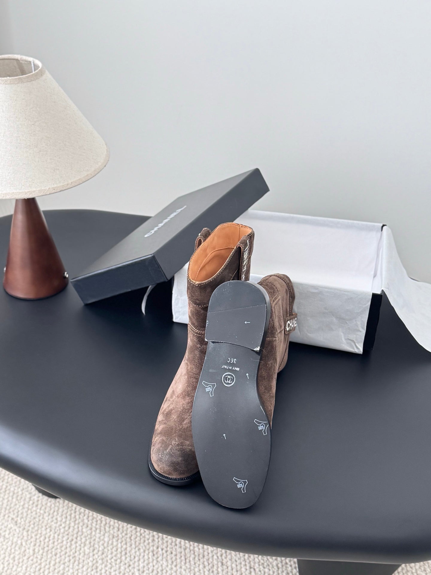 Che New genuine leather flat-soled fashion ankle boots