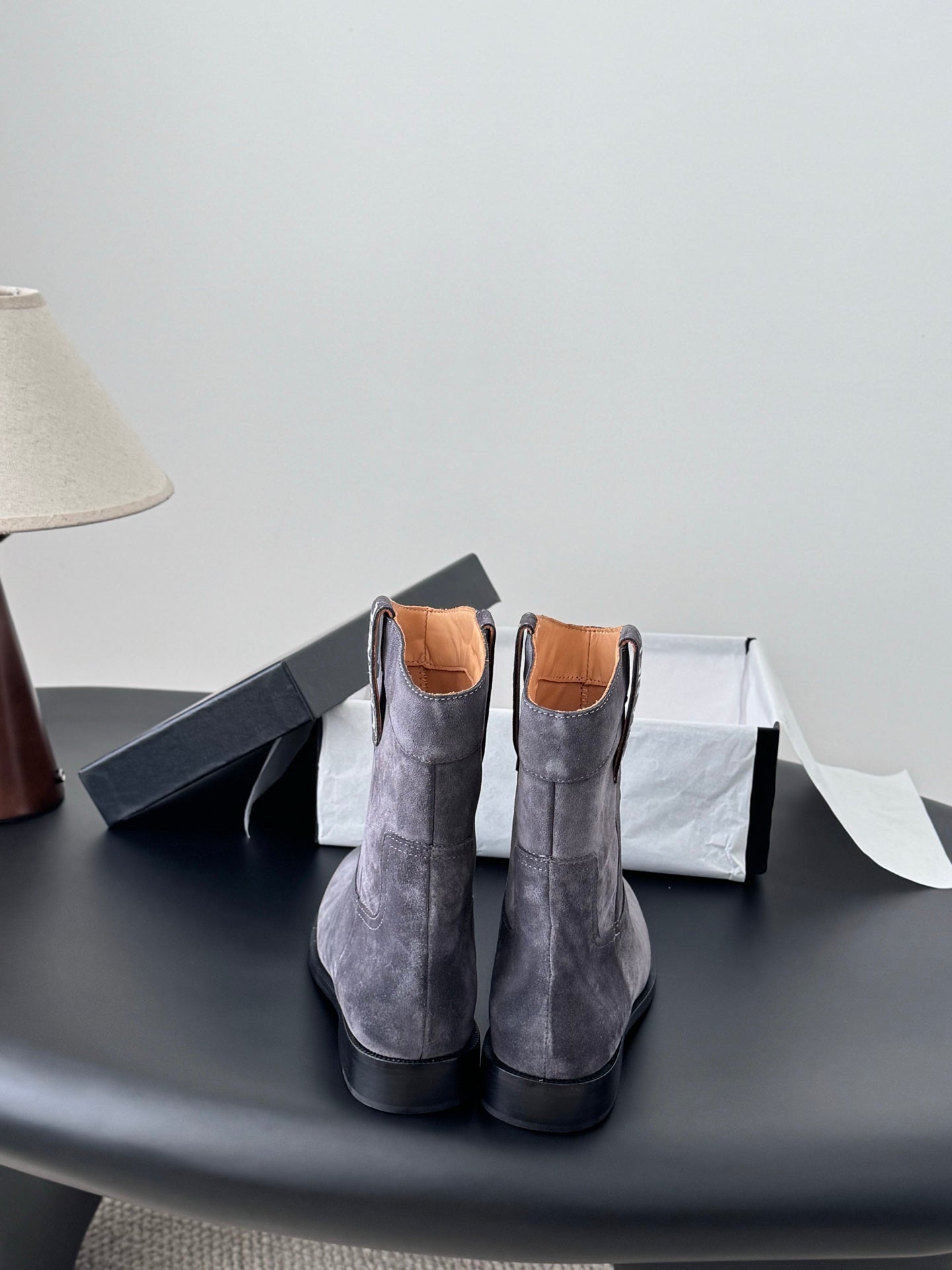 Che New genuine leather flat-soled fashion ankle boots