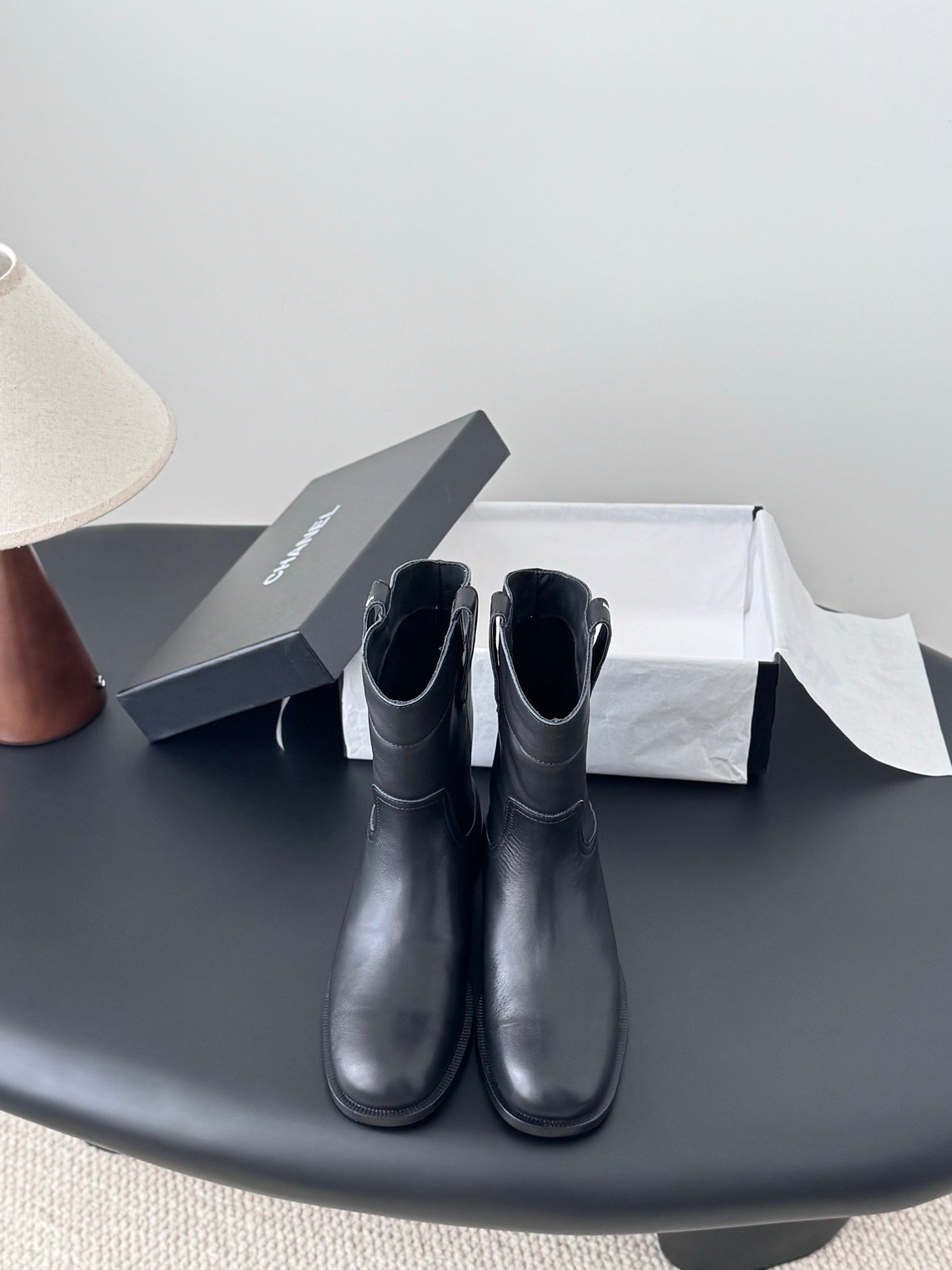 Che New genuine leather flat-soled fashion ankle boots