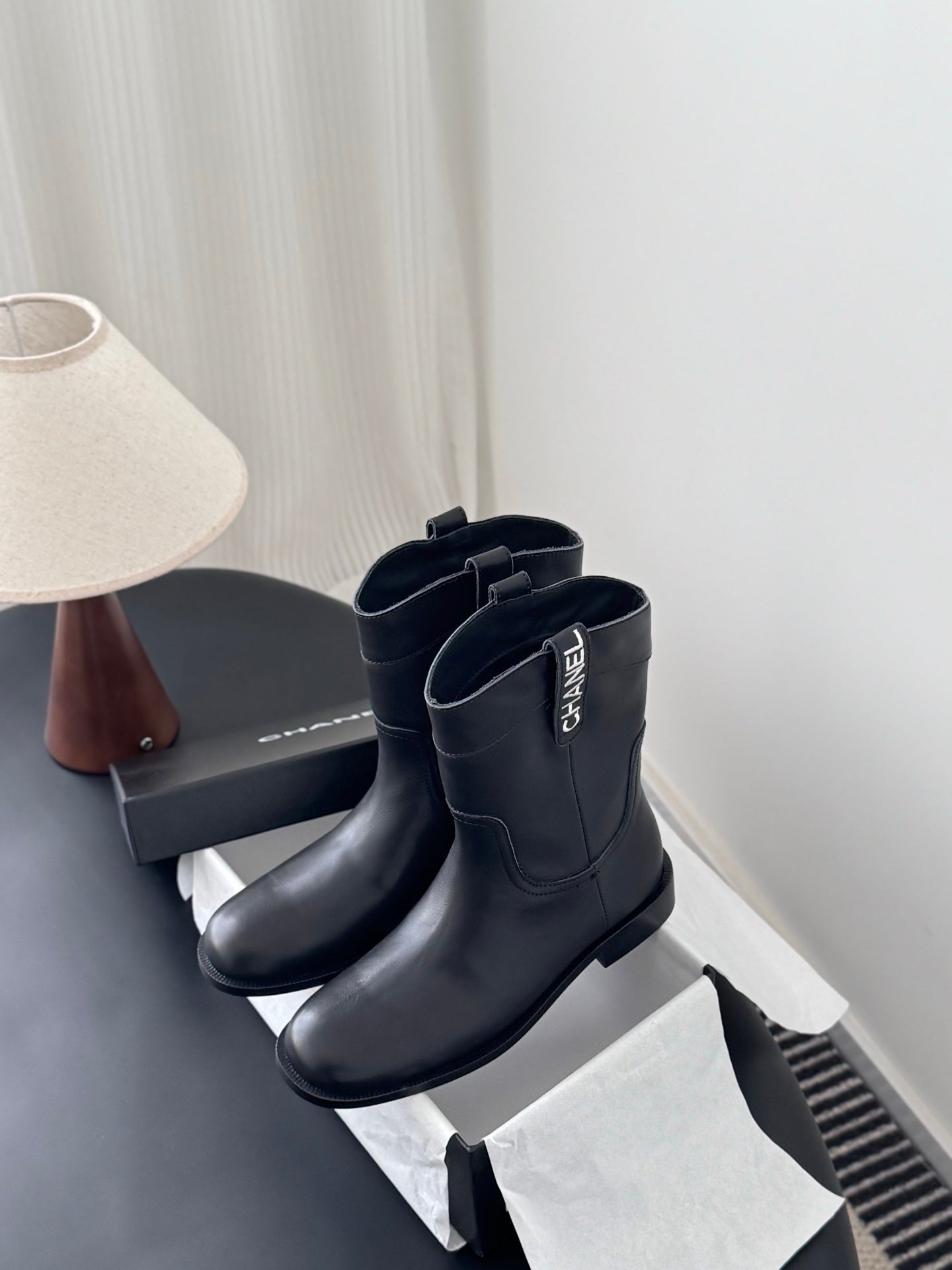 Che New genuine leather flat-soled fashion ankle boots