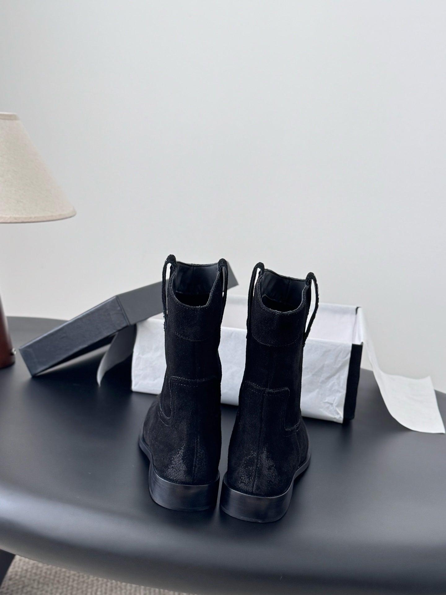 Che New genuine leather flat-soled fashion ankle boots