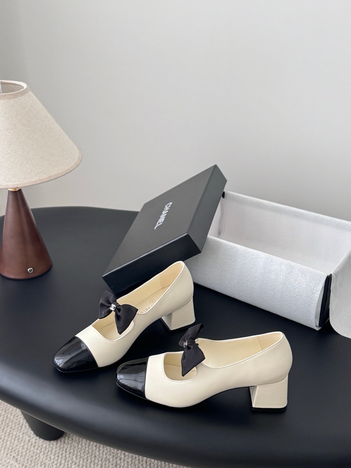 Che New genuine leather square-toe chunky heel Mary Jane shoes