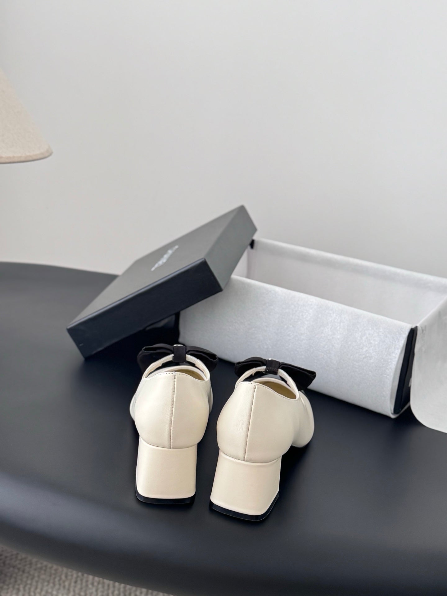 Che New genuine leather square-toe chunky heel Mary Jane shoes