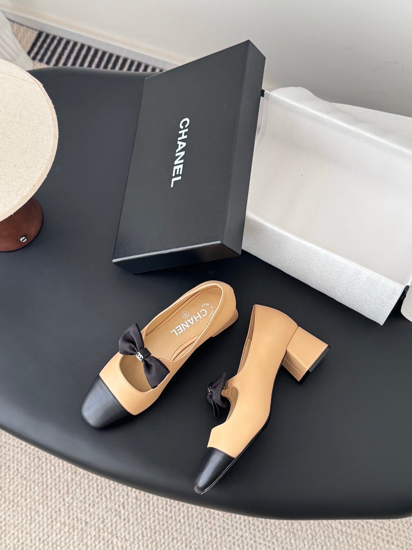 Che New genuine leather square-toe chunky heel Mary Jane shoes