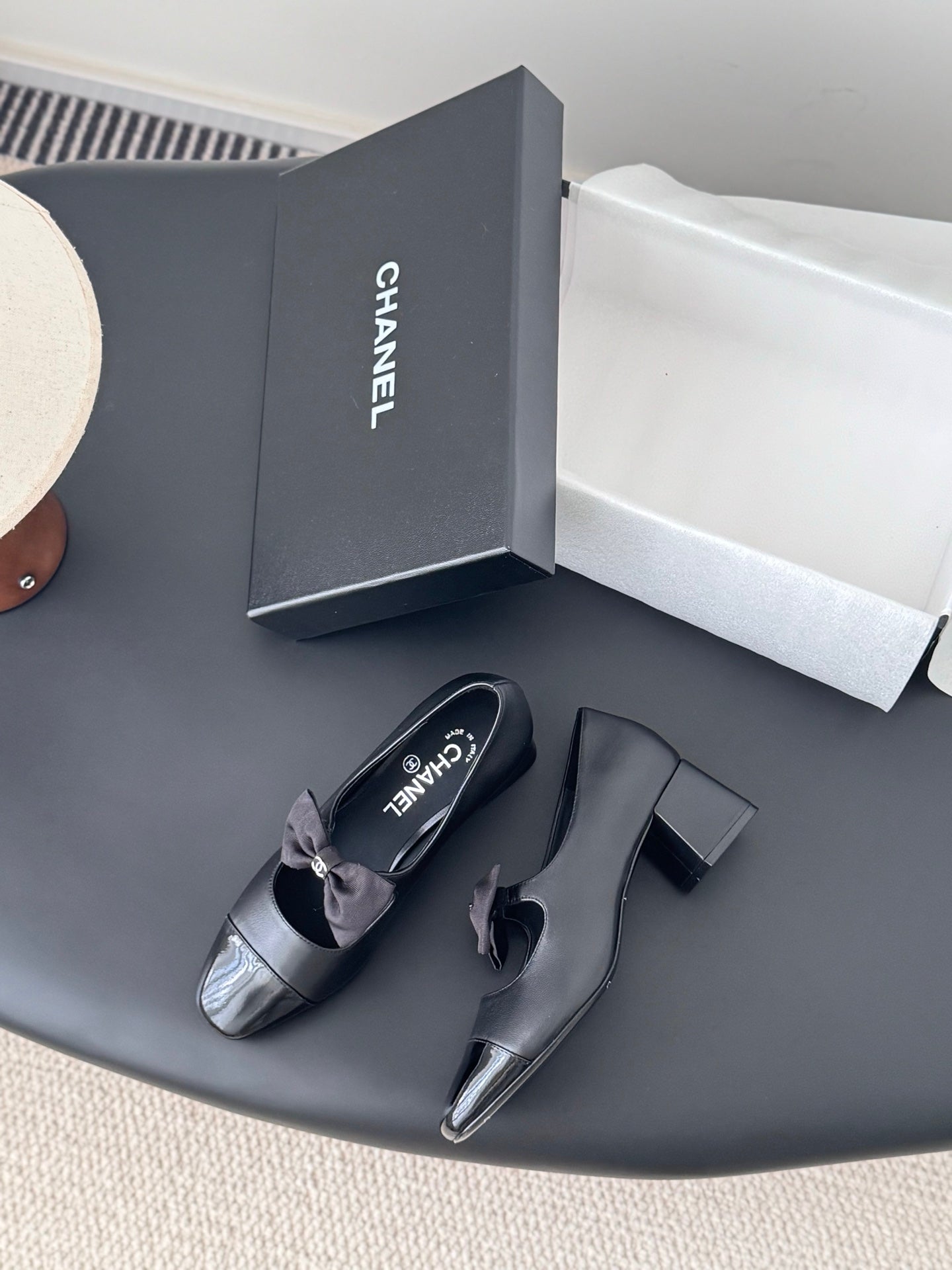 Che New genuine leather square-toe chunky heel Mary Jane shoes