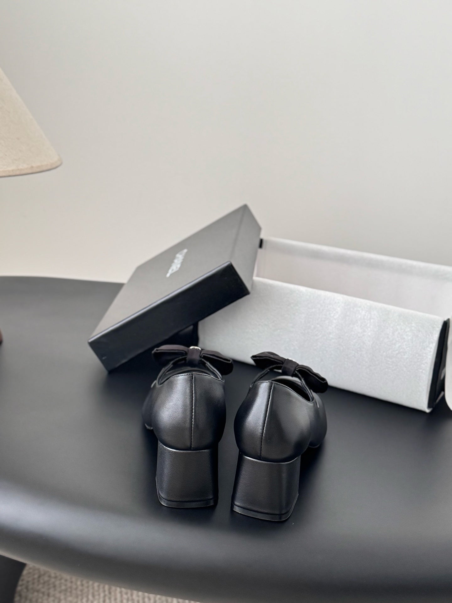 Che New genuine leather square-toe chunky heel Mary Jane shoes