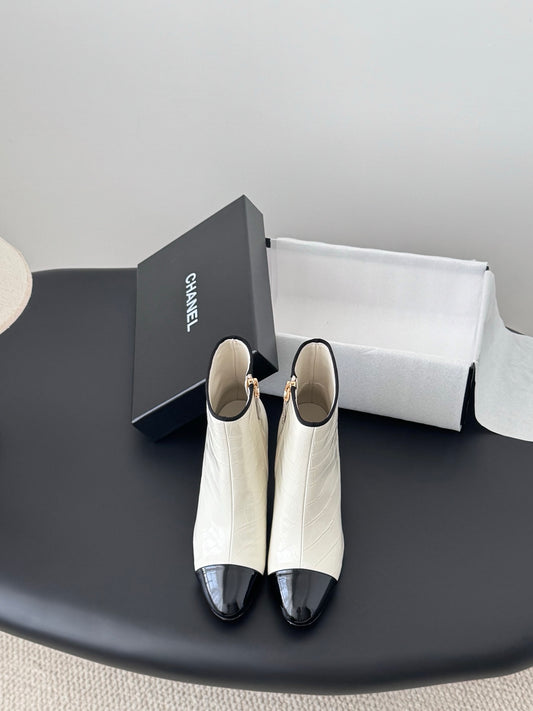 Che  New autumn/winter genuine leather high-heeled ankle boots