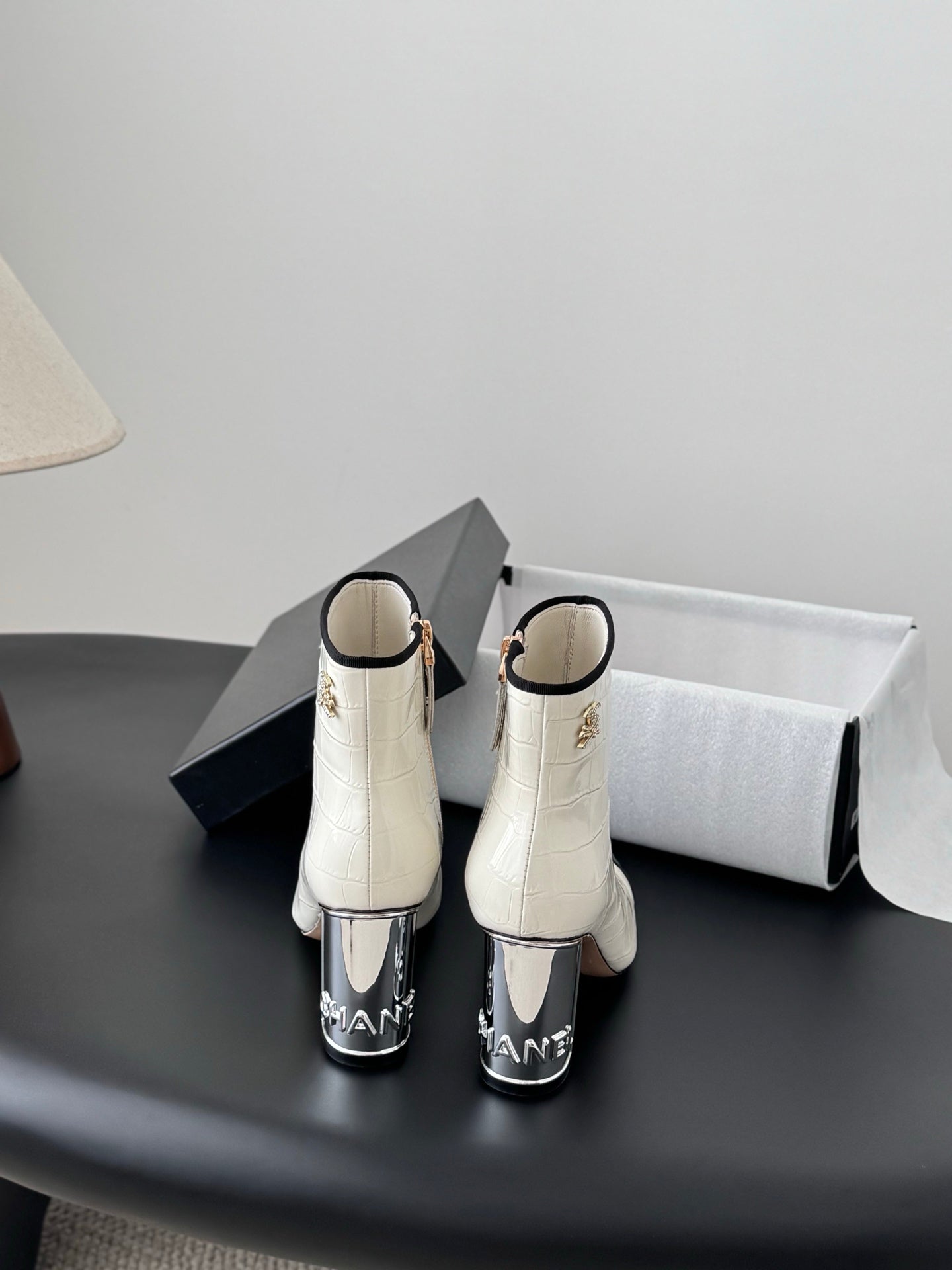 Che  New autumn/winter genuine leather high-heeled ankle boots