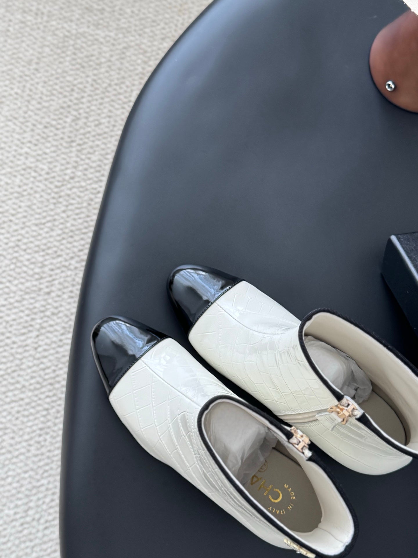 Che  New autumn/winter genuine leather high-heeled ankle boots