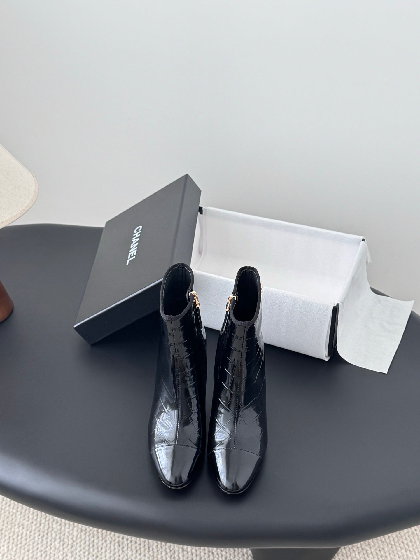 Che  New autumn/winter genuine leather high-heeled ankle boots