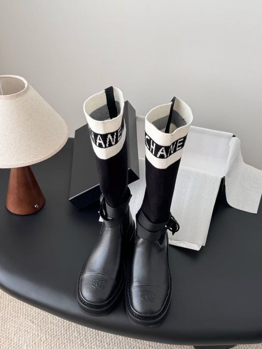 Che French-style new over-the-knee mid-calf boots