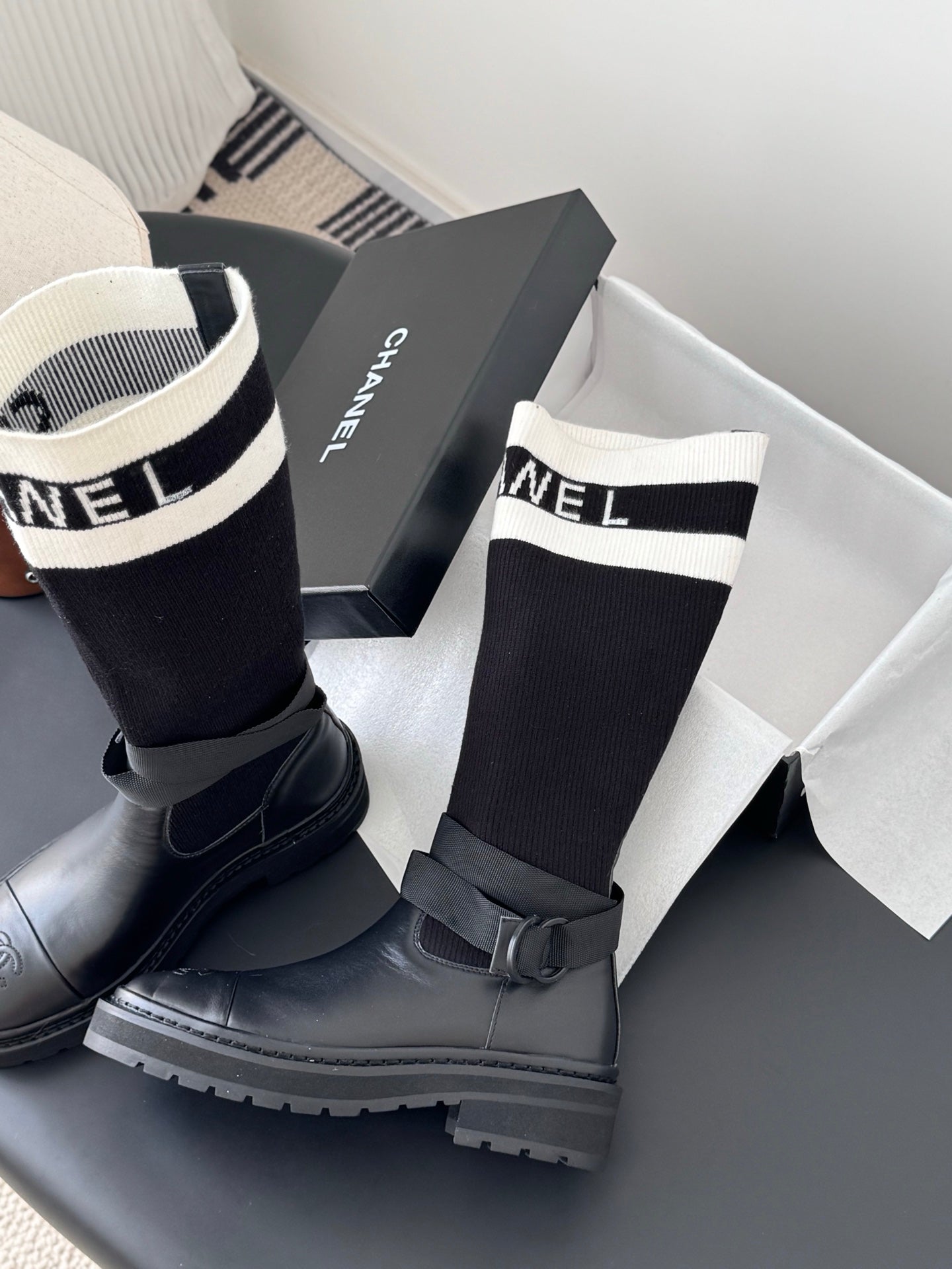 Che French-style new over-the-knee mid-calf boots