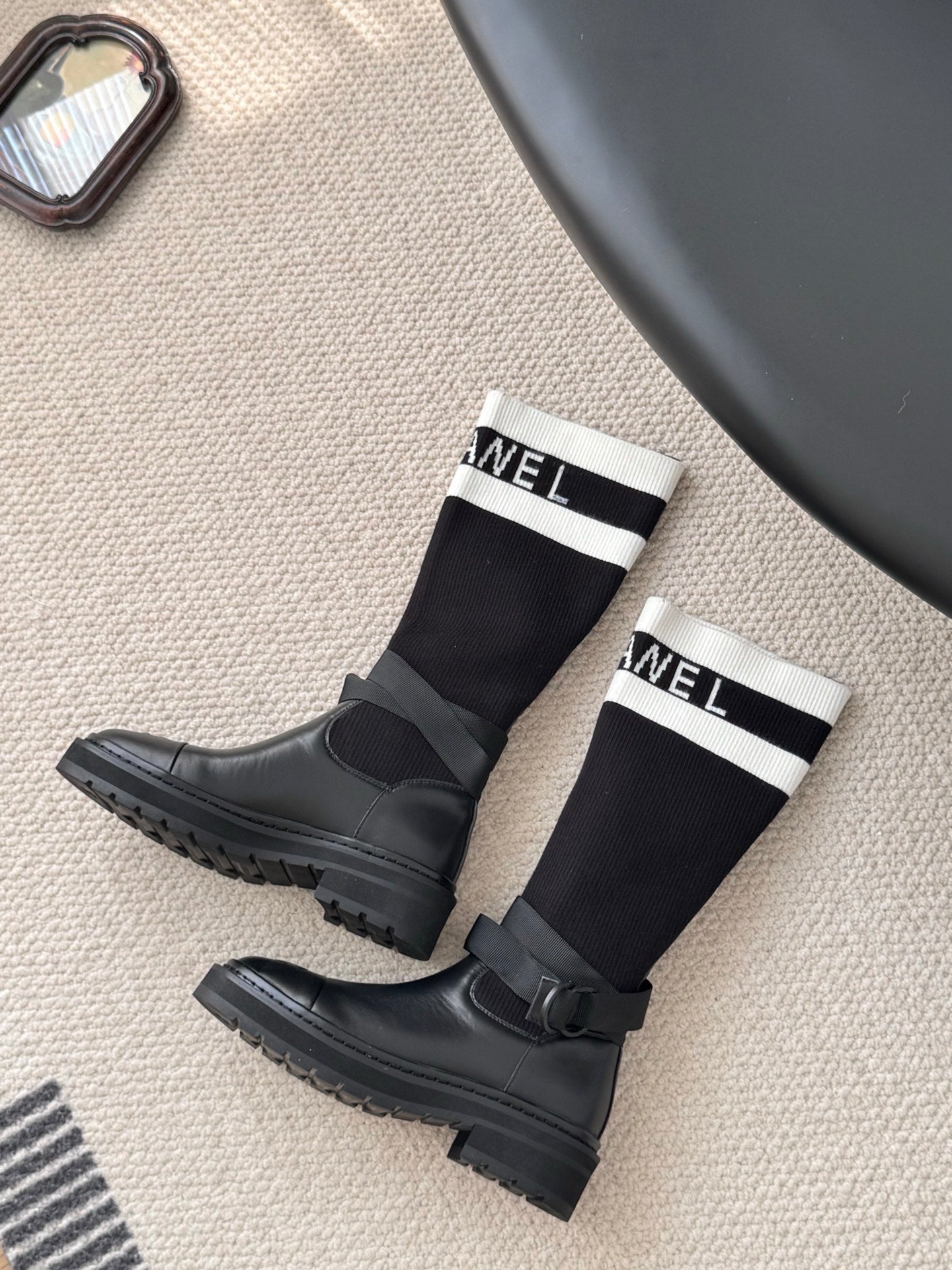 Che French-style new over-the-knee mid-calf boots