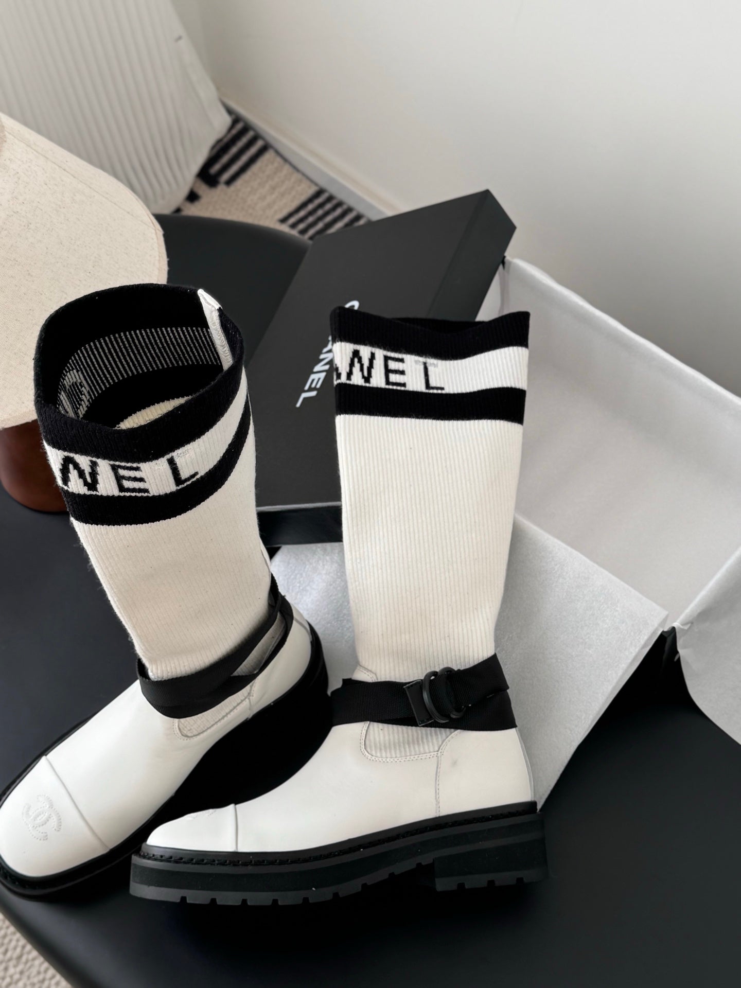 Che French-style new over-the-knee mid-calf boots