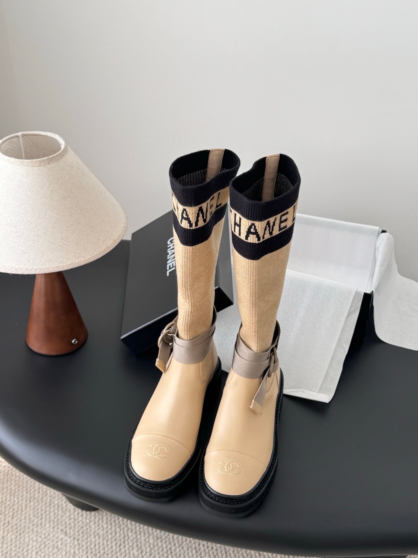 Che French-style new over-the-knee mid-calf boots