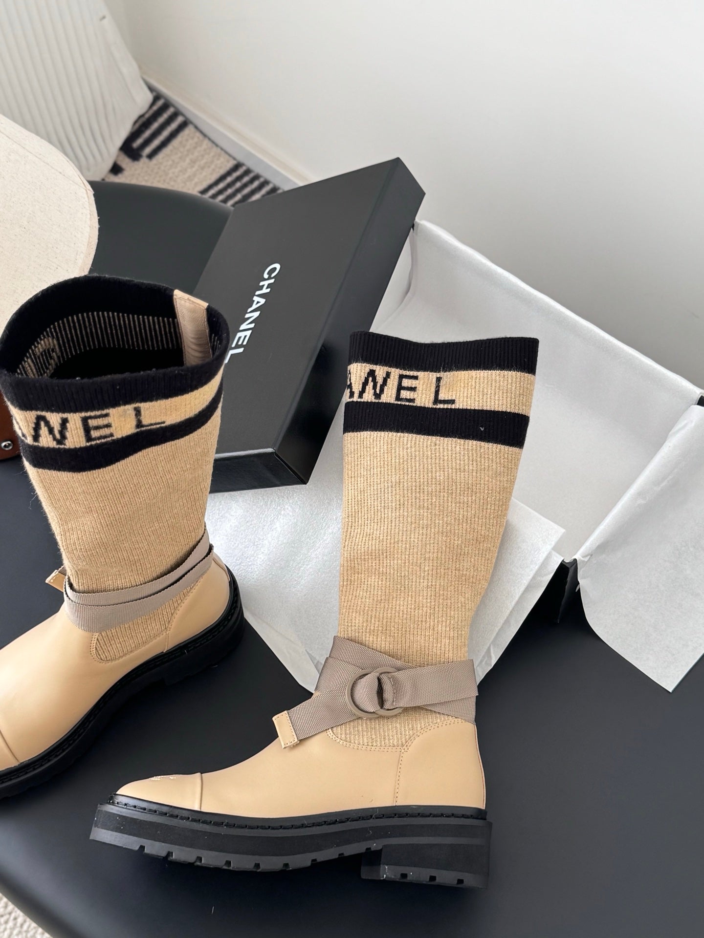 Che French-style new over-the-knee mid-calf boots