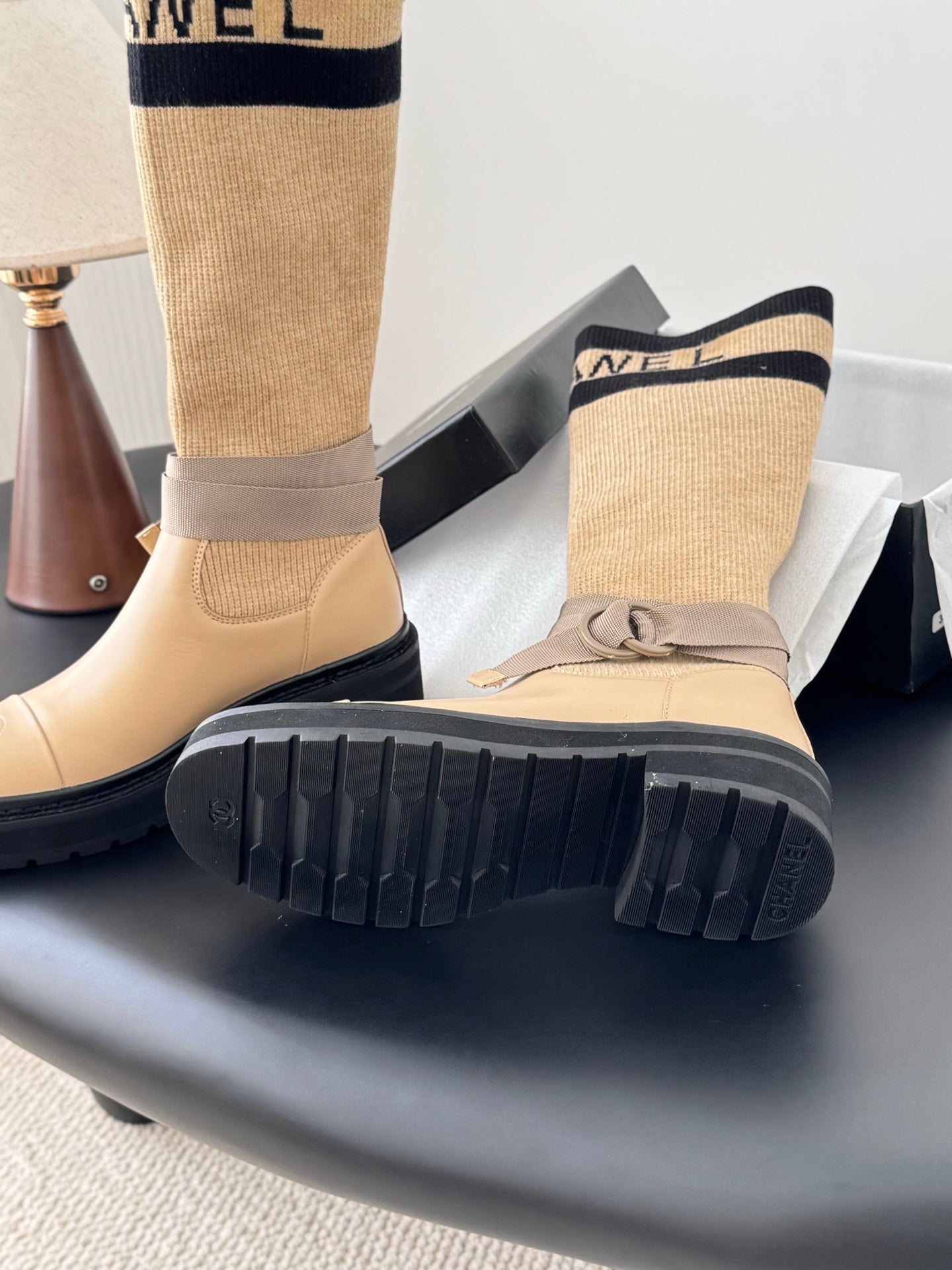 Che French-style new over-the-knee mid-calf boots