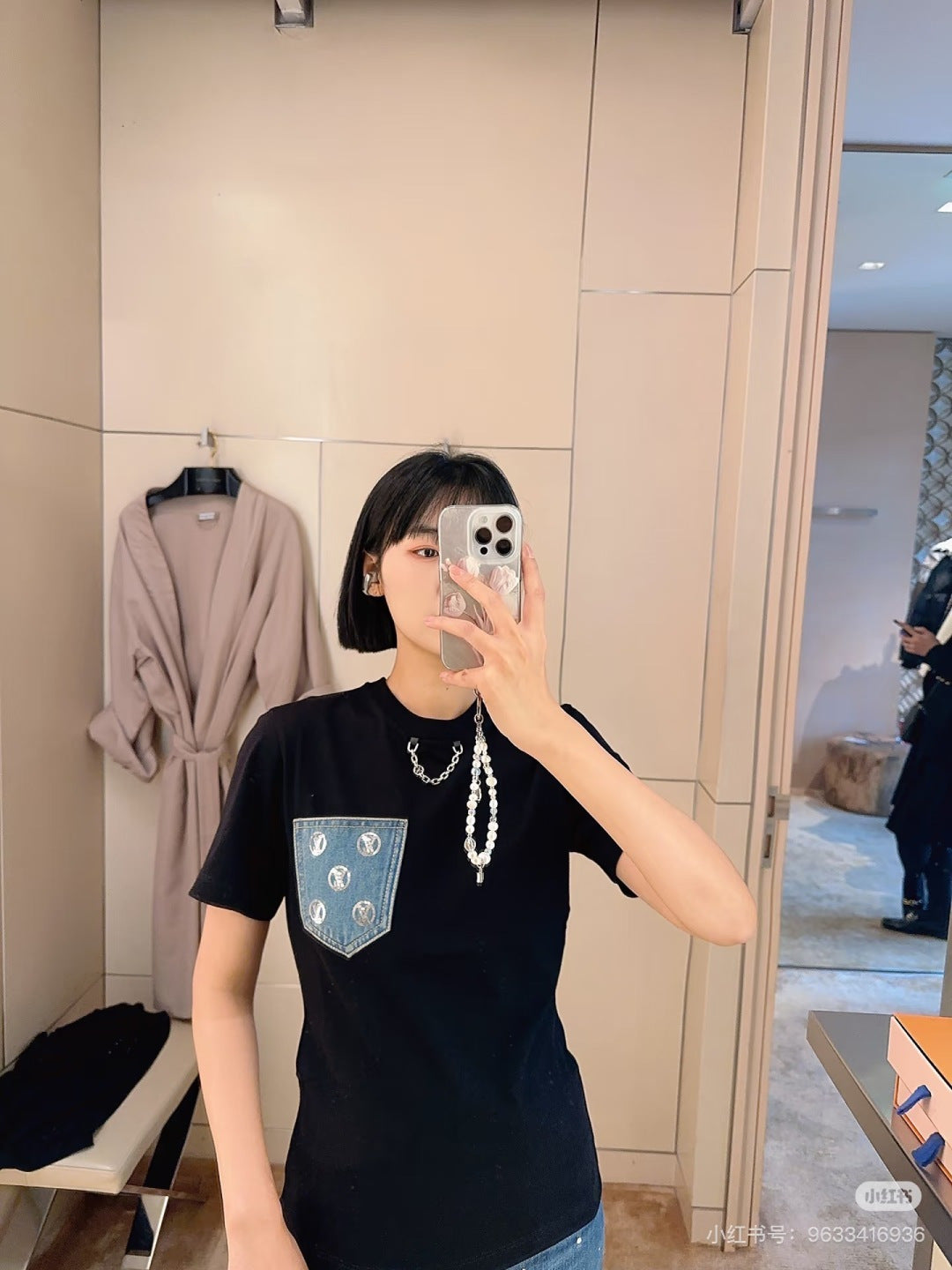 Loe** New Sequined Denim Pocket