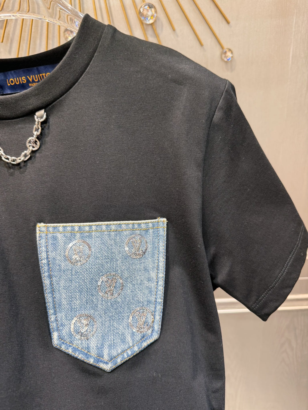 Loe** New Sequined Denim Pocket