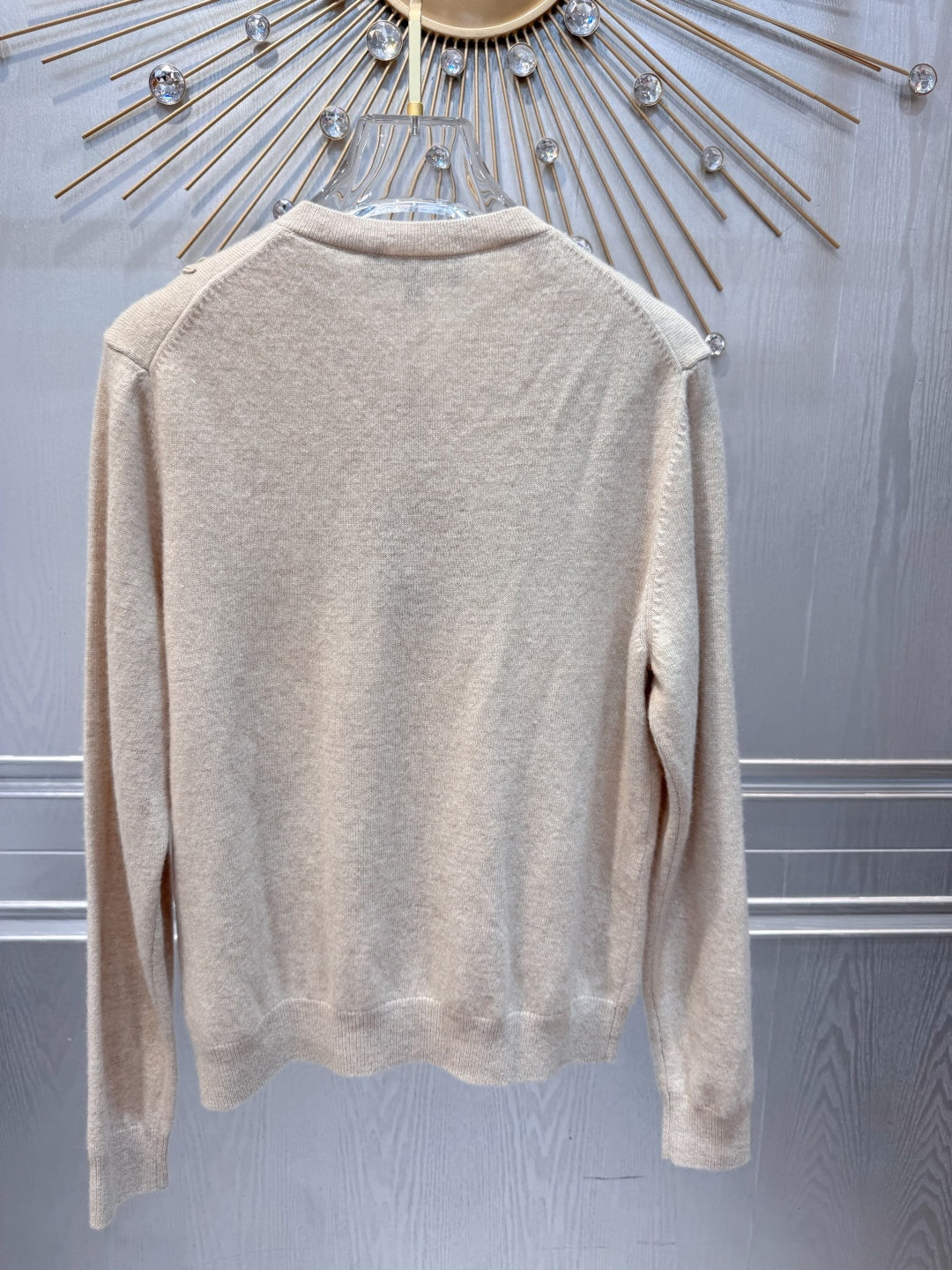 Ba**25fw New embroidered cashmere cardigan