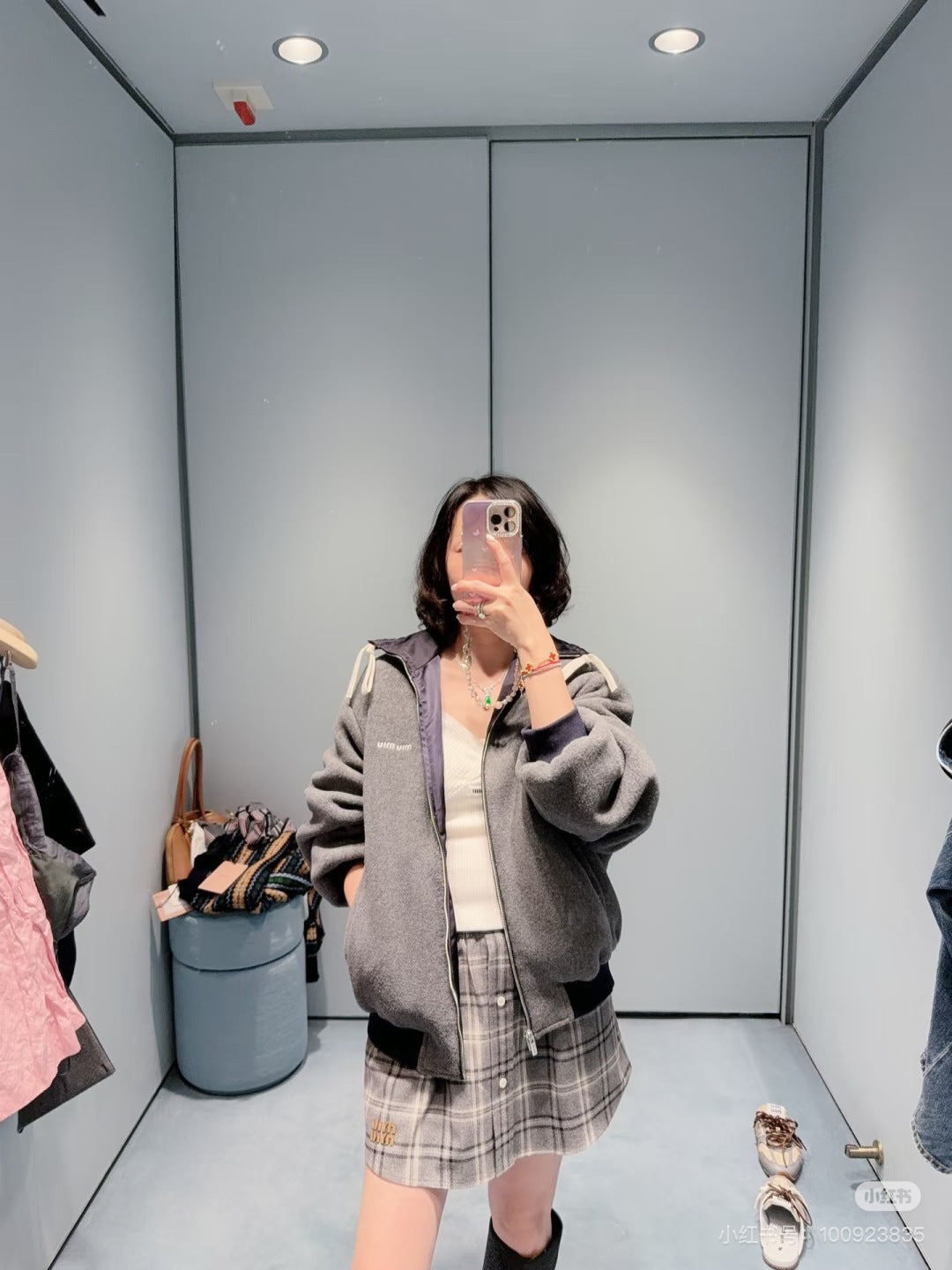 Mu**25fw new Resort Collection Reversible Fleece Jacket