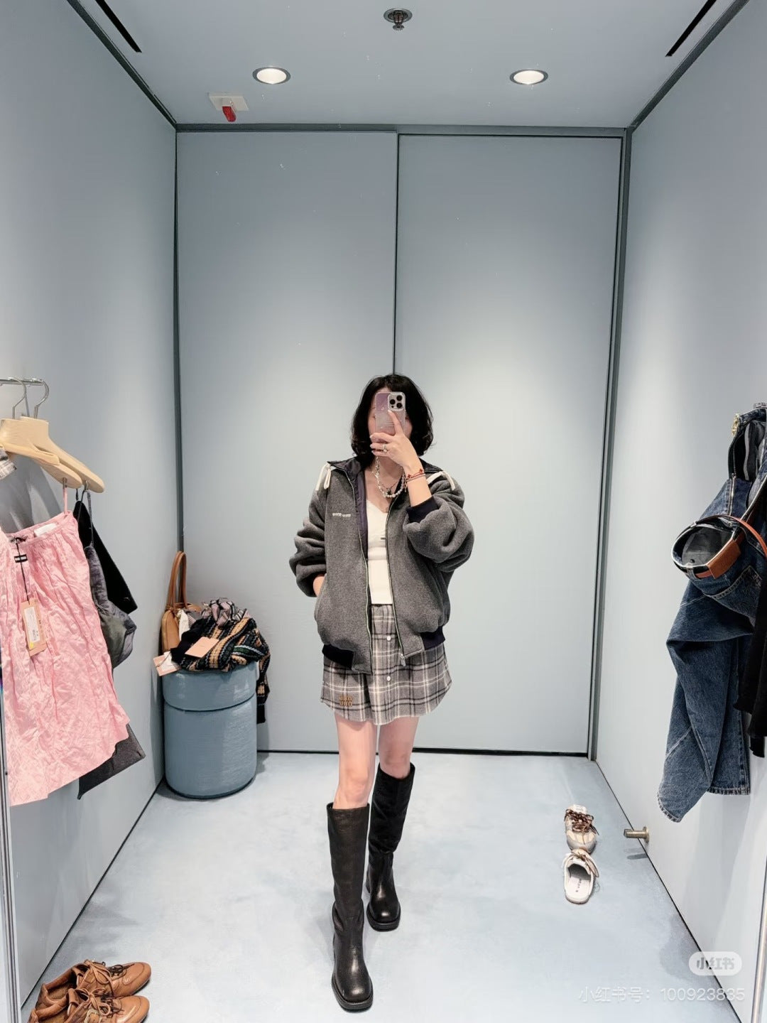 Mu**25fw new Resort Collection Reversible Fleece Jacket