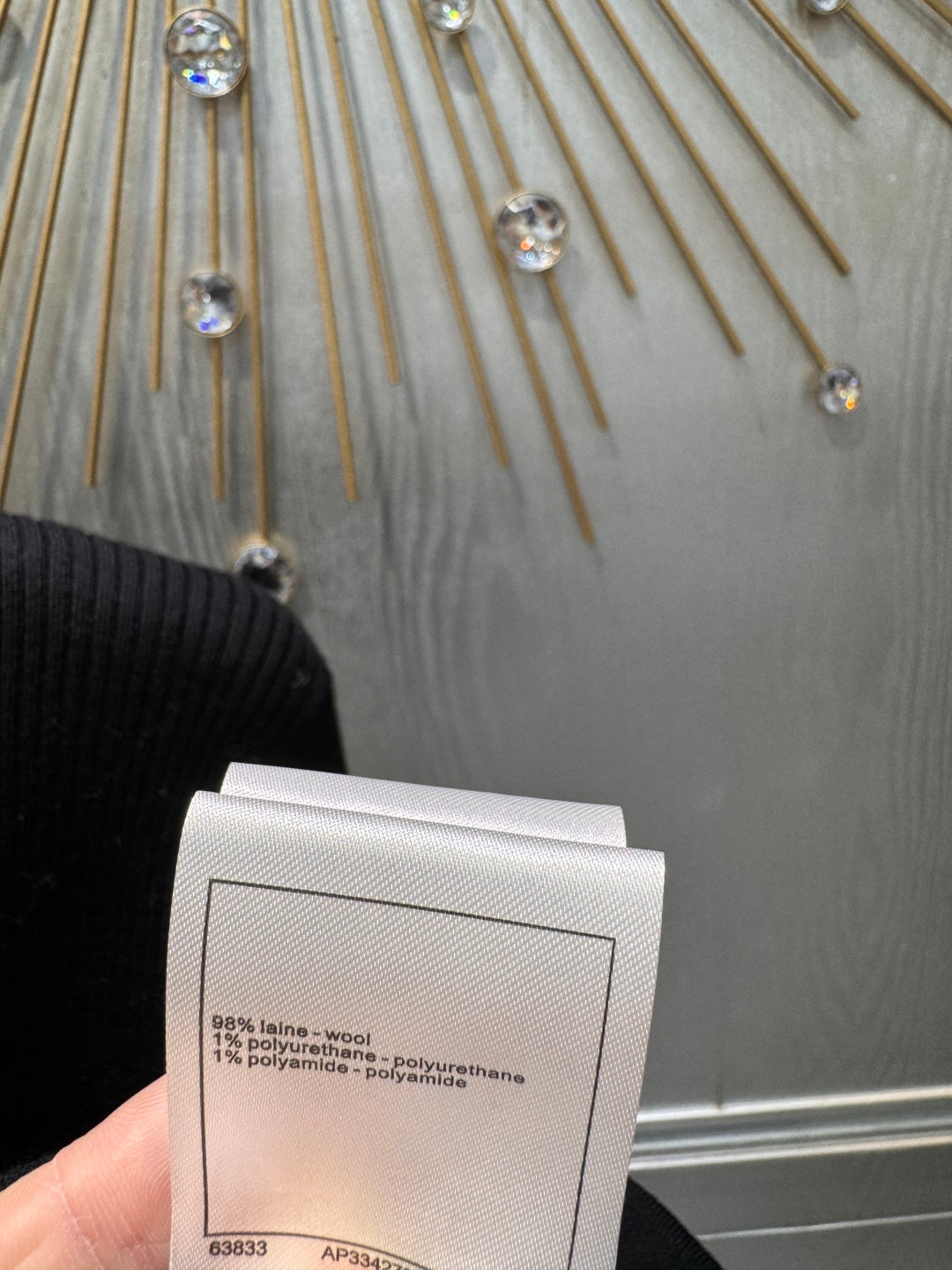 Cha**new black bow-tie knit sweater