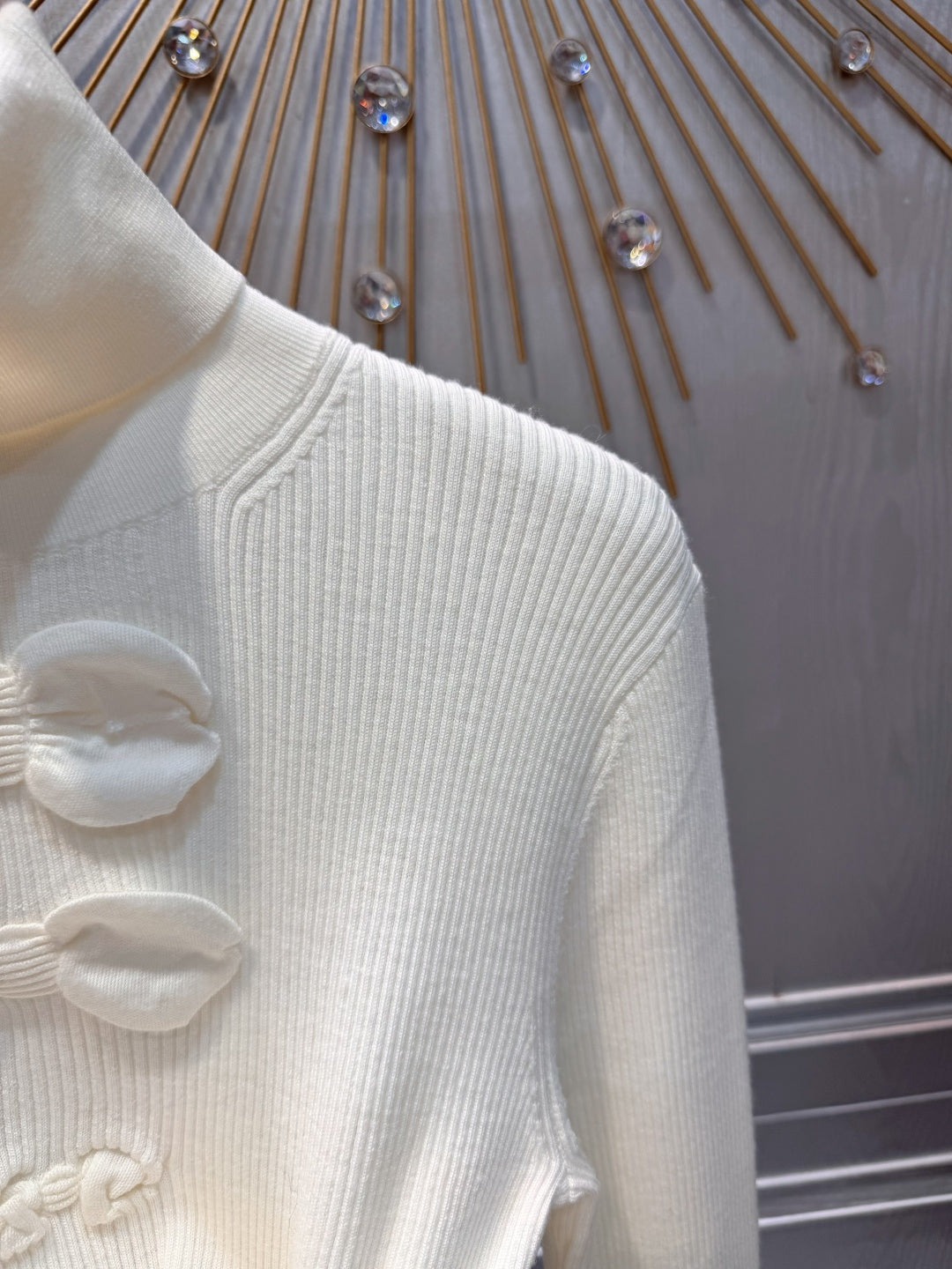 Cha**new black bow-tie knit sweater