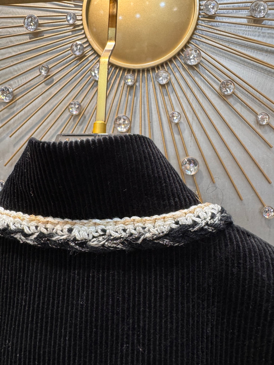 Cha**corduroy jacket black