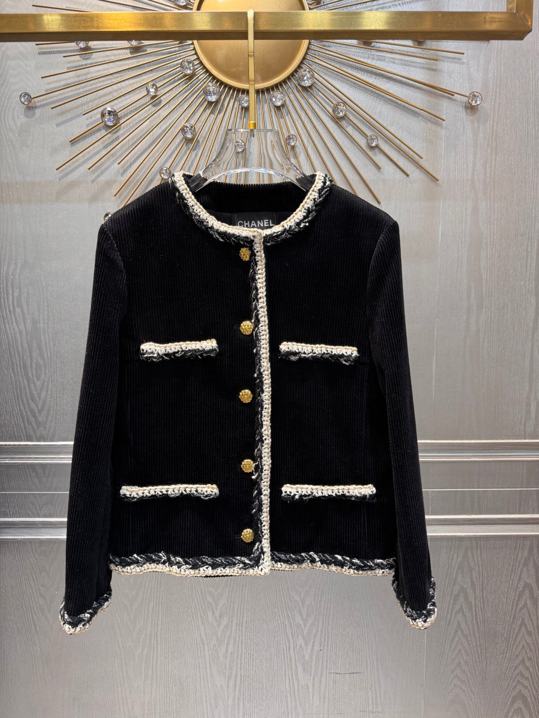 Cha**25k Series Black Corduroy Jacket