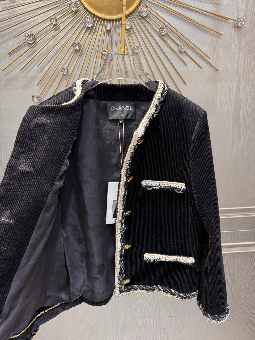 Cha**25k Series Black Corduroy Jacket