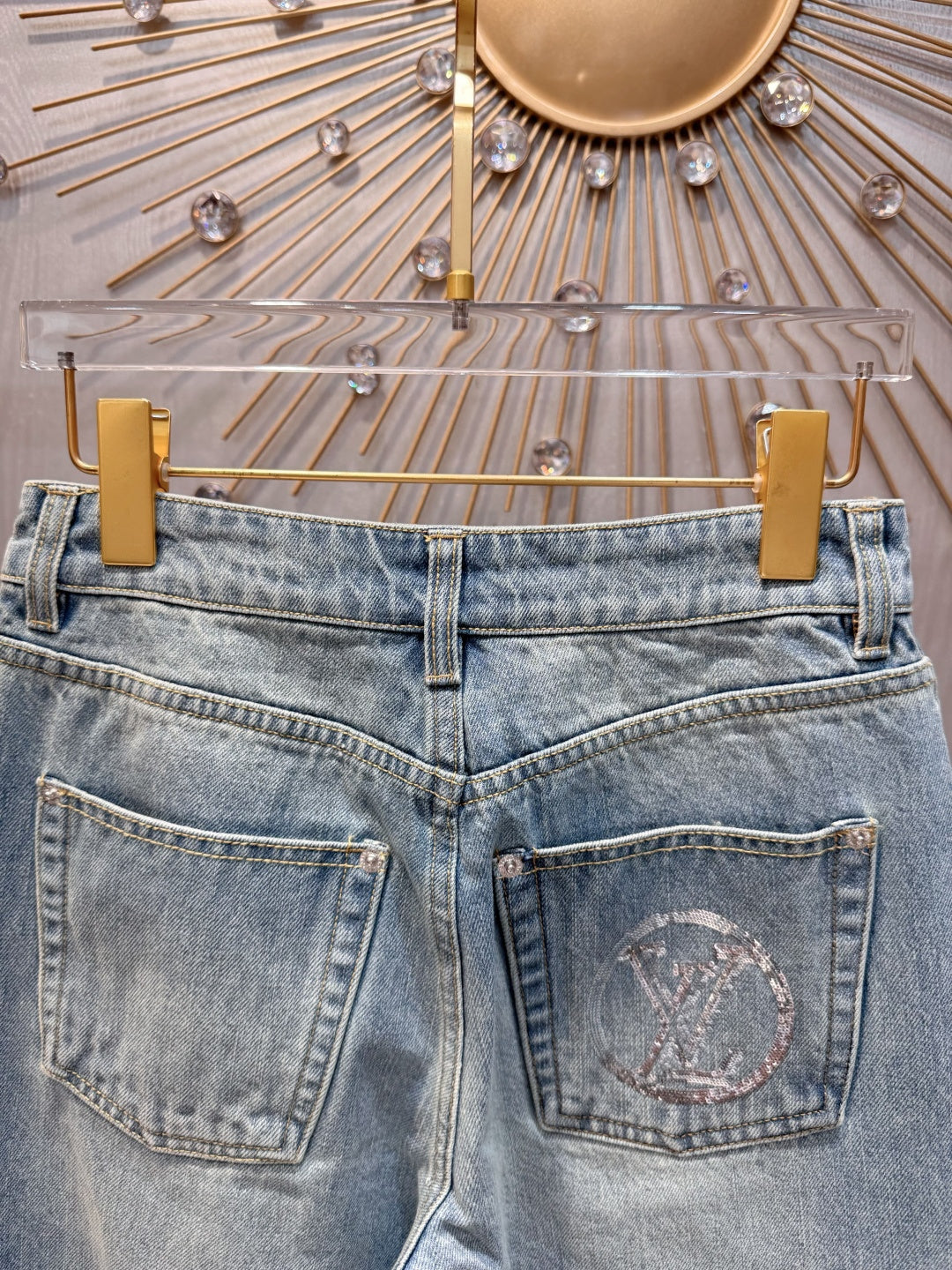 Loe**25fw new sequined jeans