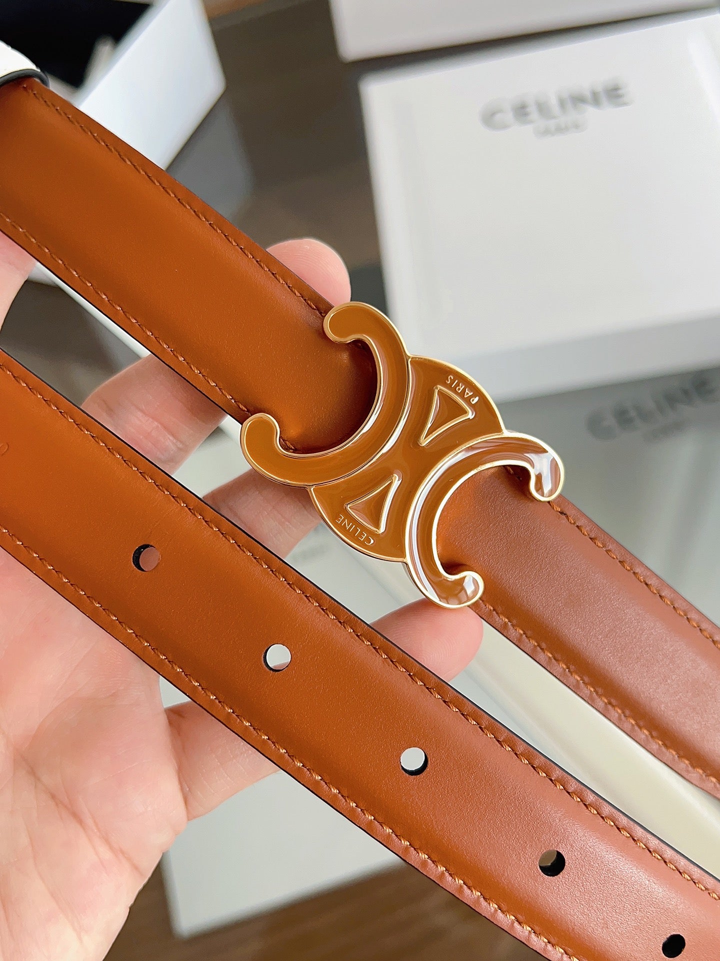 Cel**women's belt double-sided buckle