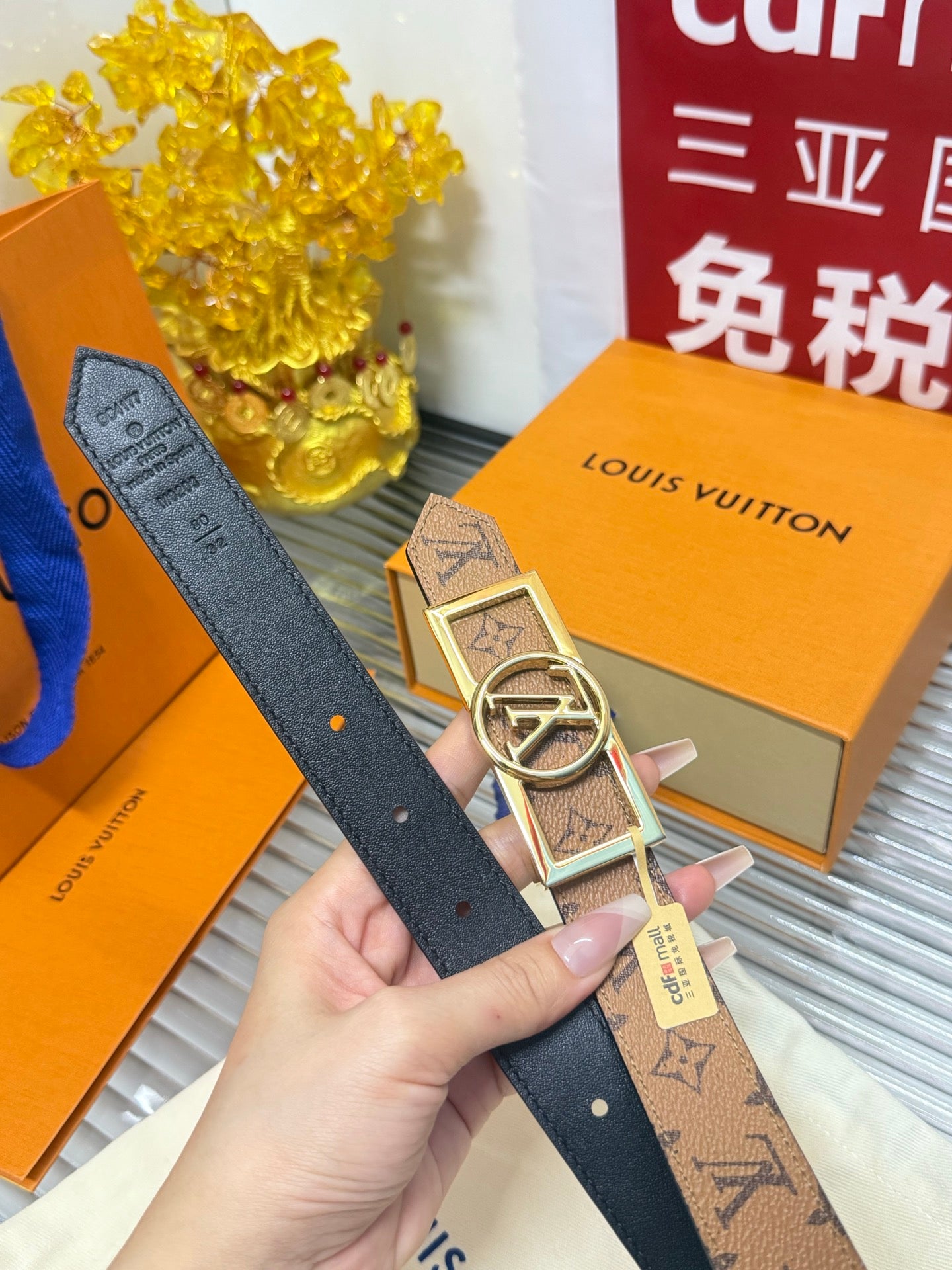 Loe**women's narrow belt, reversible