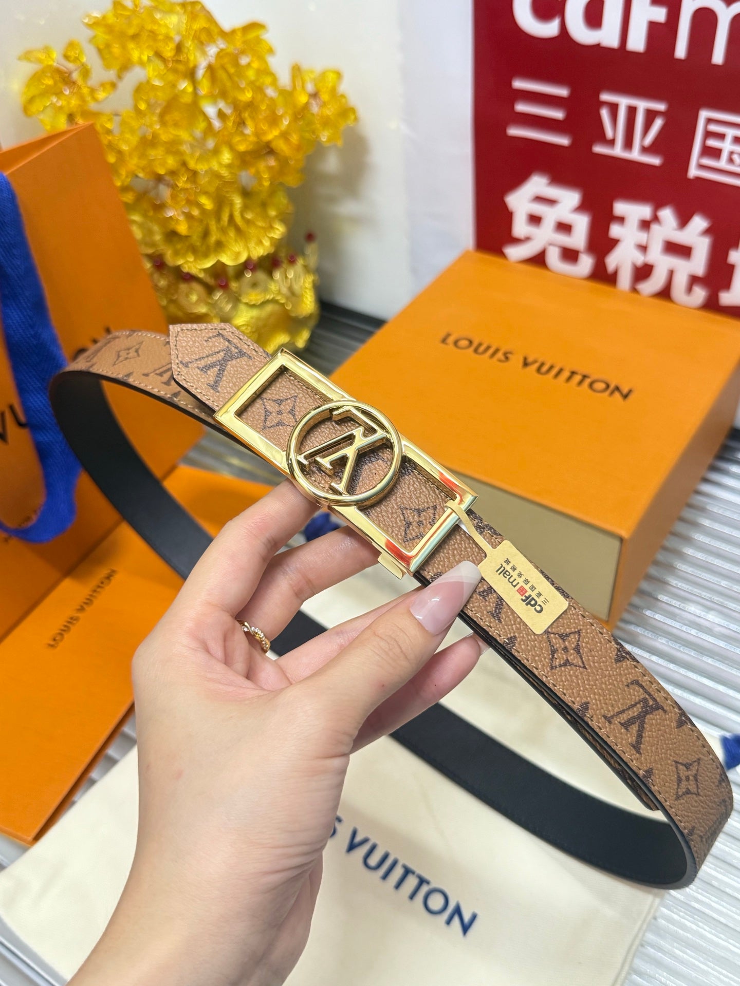 Loe**women's narrow belt, reversible