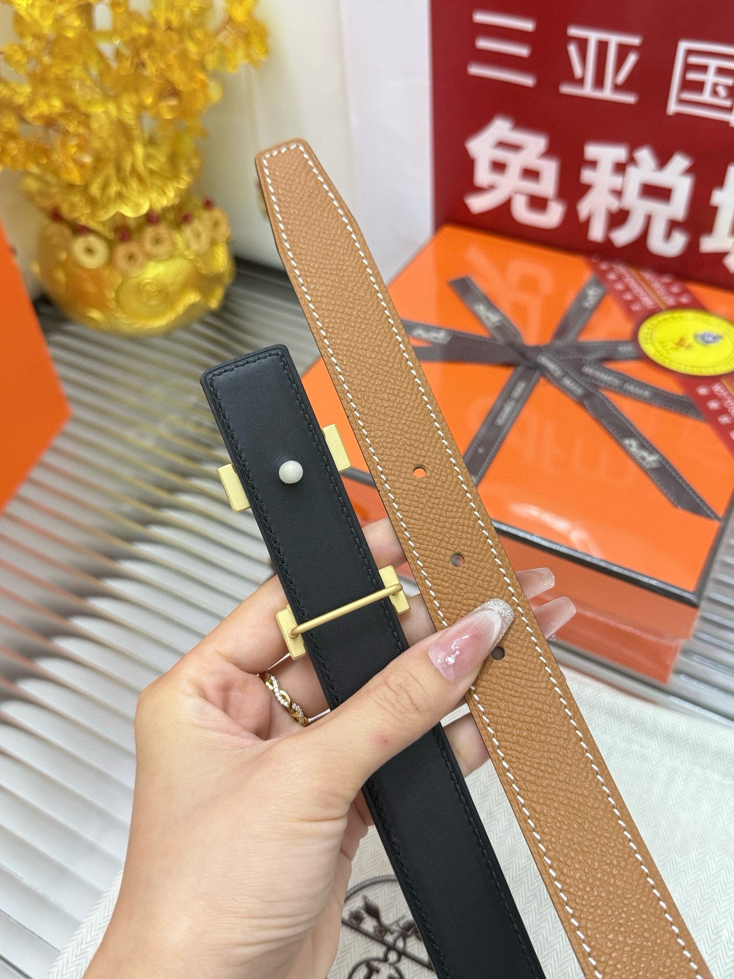 Her**women's narrow belt, reversible