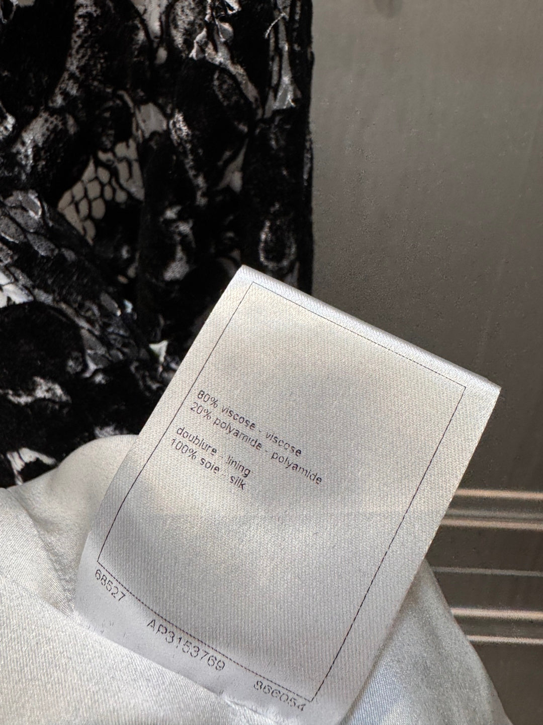 Cha**black lace embroidered coat