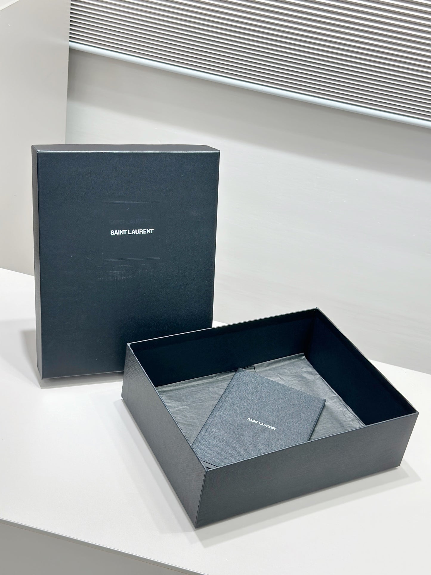 Ys** brown plain calfskin chain bag