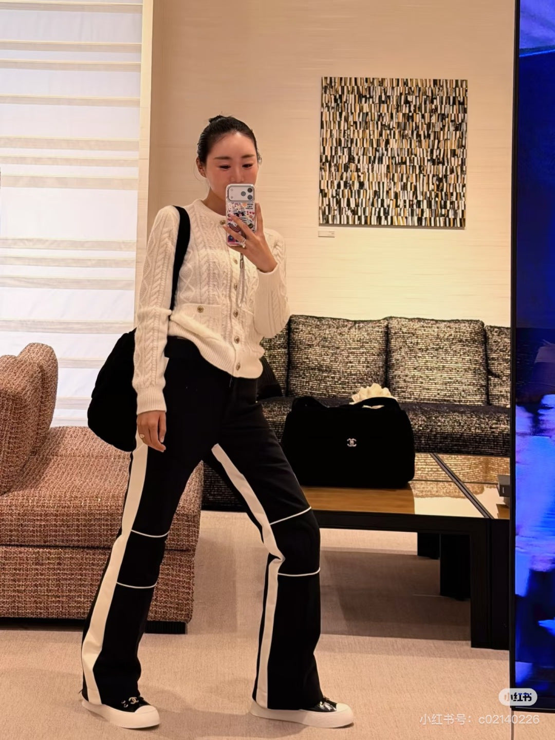 Cha**skiing collection knitted cashmere cardigan