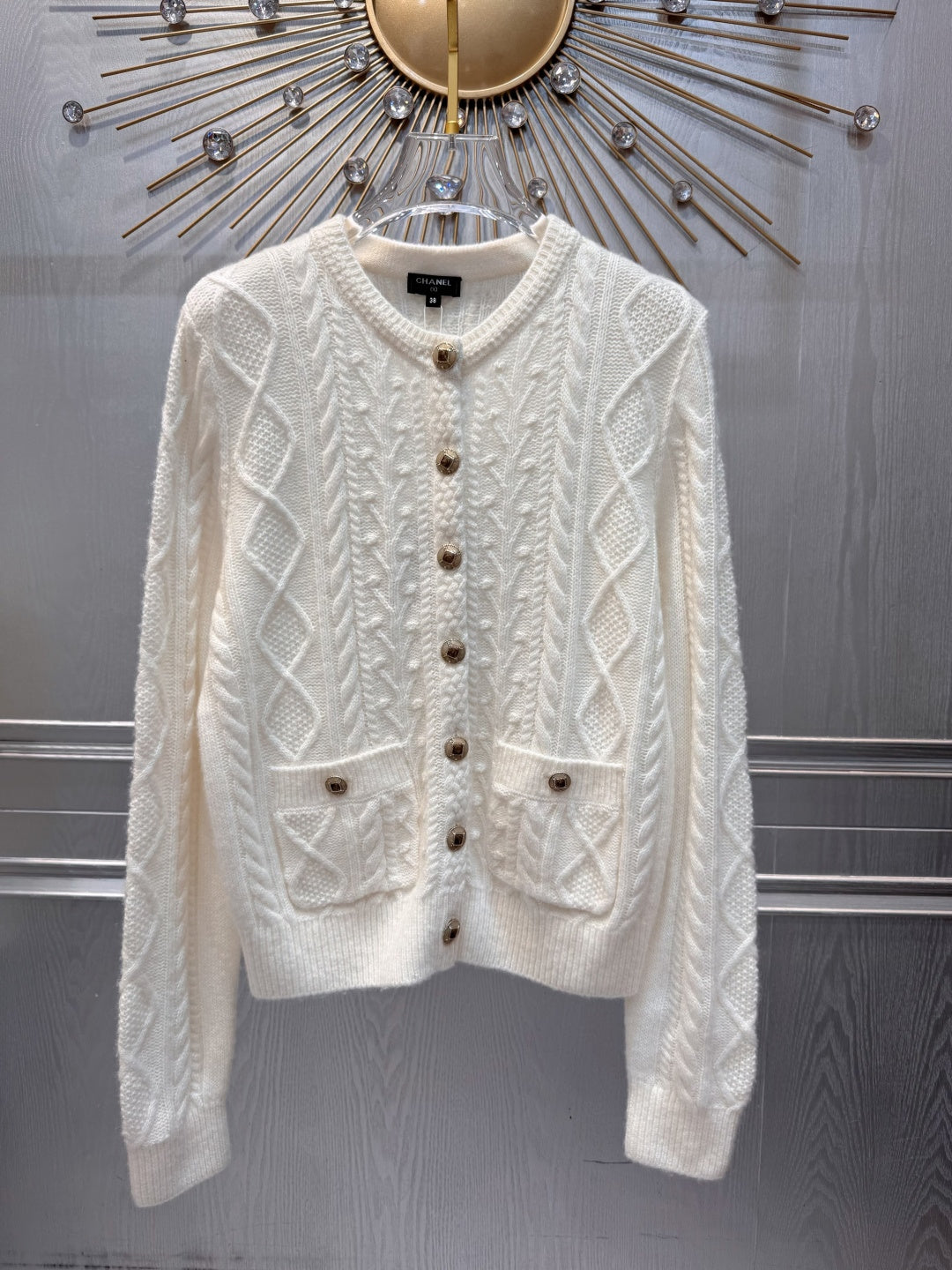 Cha**skiing collection knitted cashmere cardigan