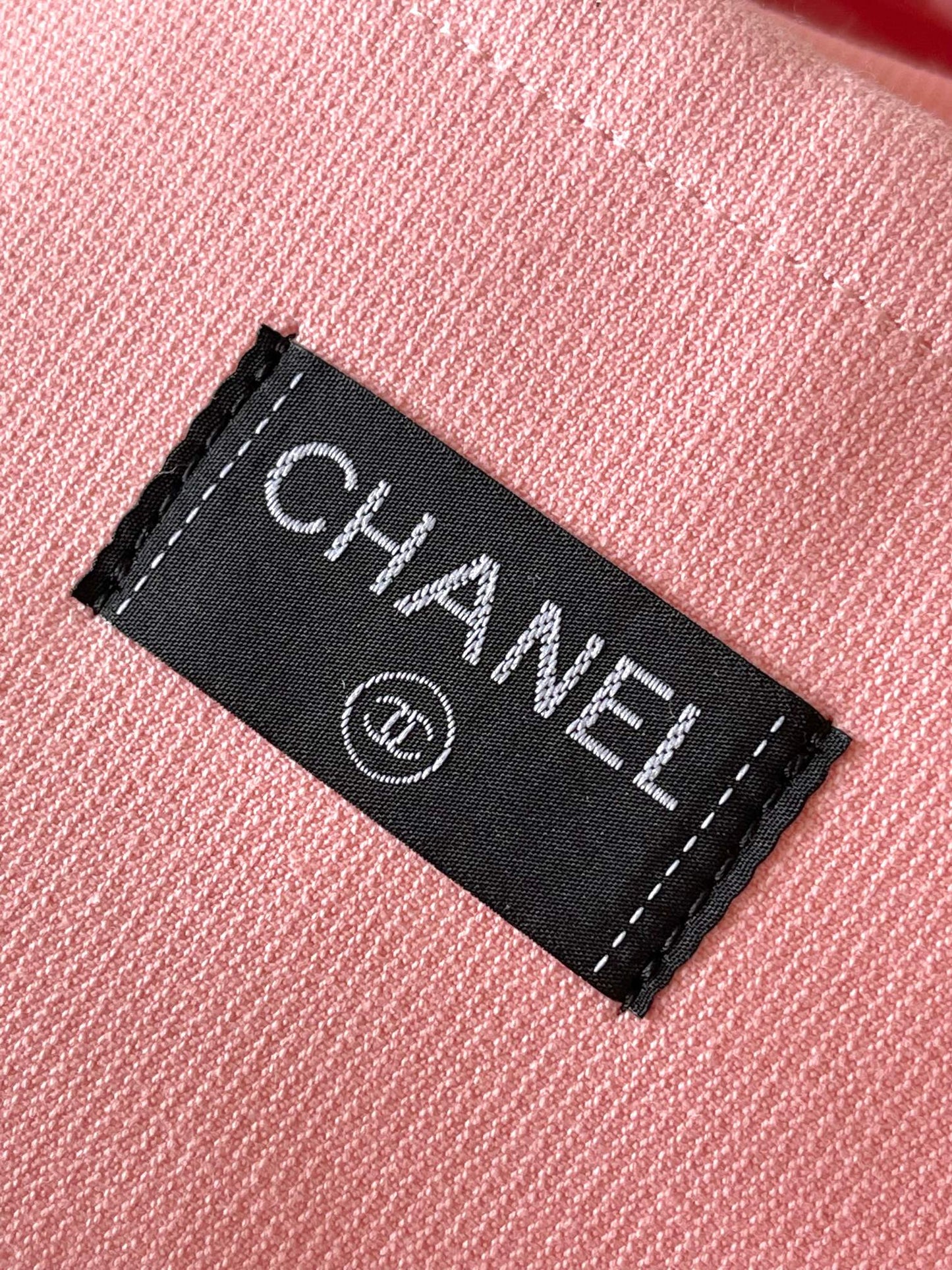 Cha**camellia drawstring bucket beach bag two-piece set